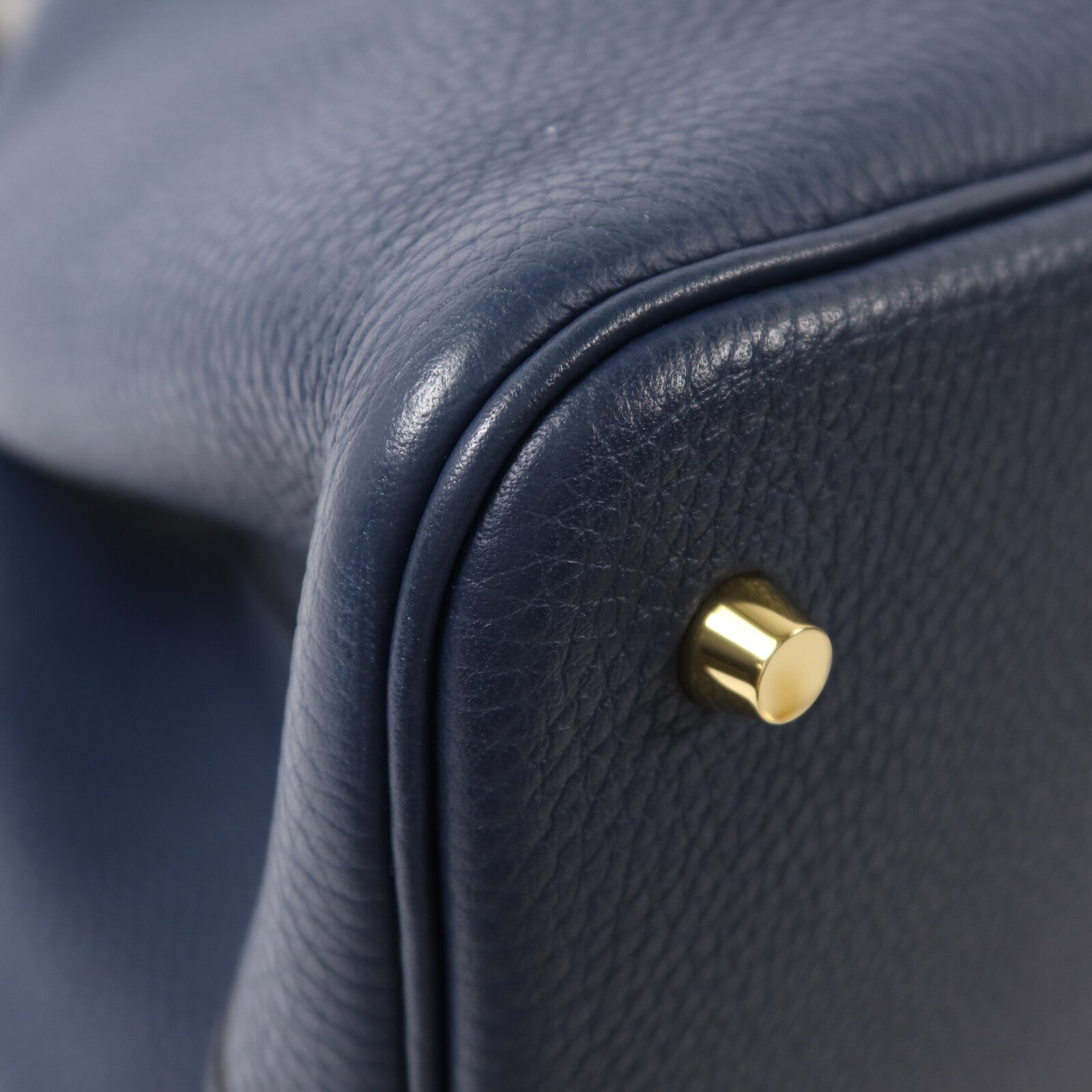 HERMES Clemence皮革 Picotin MM手挽袋Bleu De Prusse