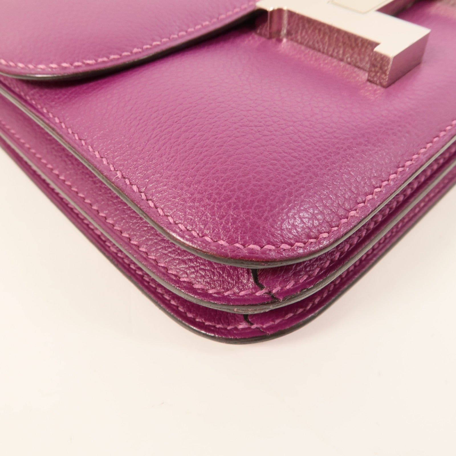 HERMES Evercolor皮革Constance Mini肩背袋Anemone