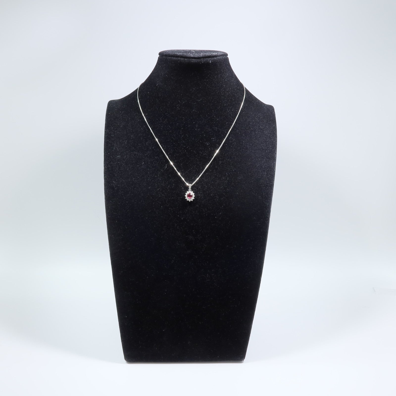 JEWELRY PT900/PT850鉑金Ruby Diamond Necklace紅寶石/鑽石項鍊