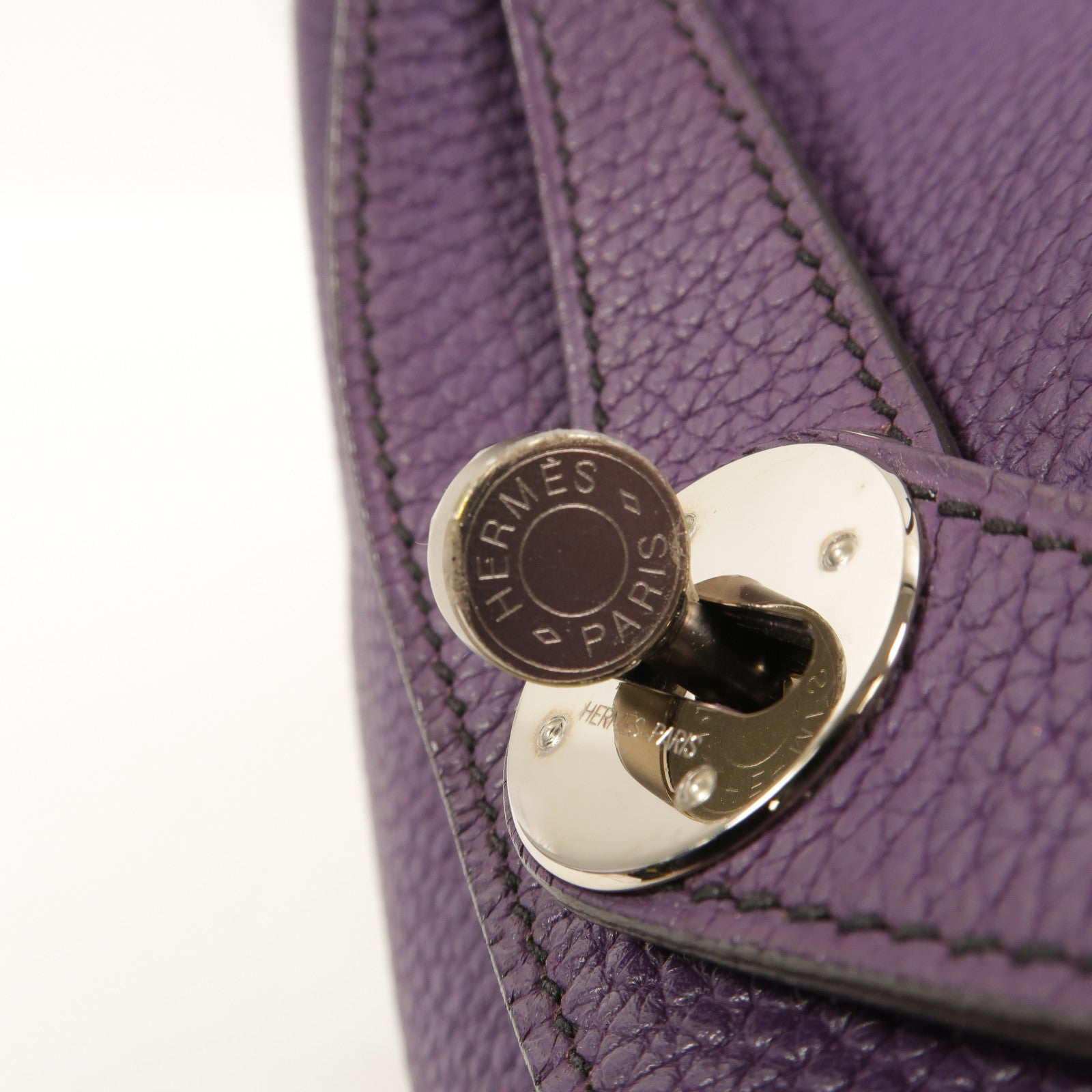 HERMES Clemence皮革Lindy 26手挽肩背兩用袋Ultraviolet