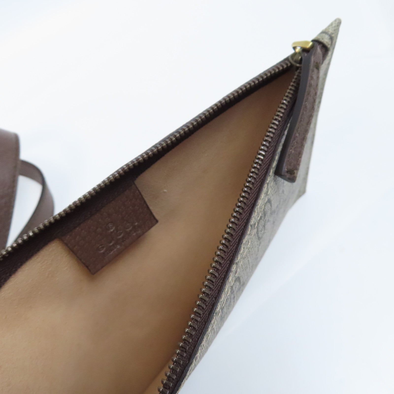 GUCCI 塗層帆布Tote Bag金釦手挽袋啡色