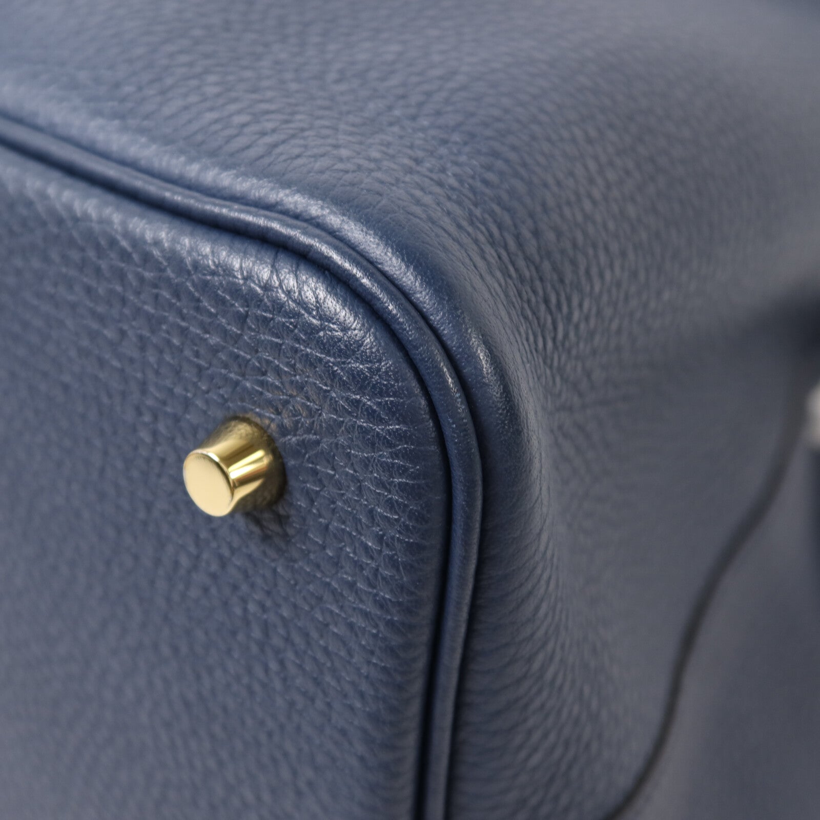 HERMES Clemence皮革 Picotin MM手挽袋Bleu De Prusse