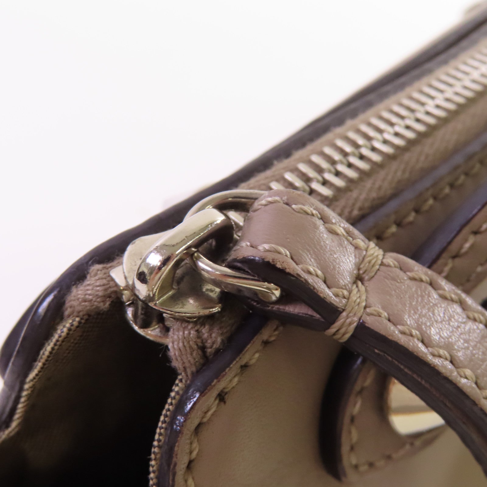 FENDI 牛皮皮革By The Way Mini 2Way Shoulder Bag銀扣手挽肩背兩用袋灰色