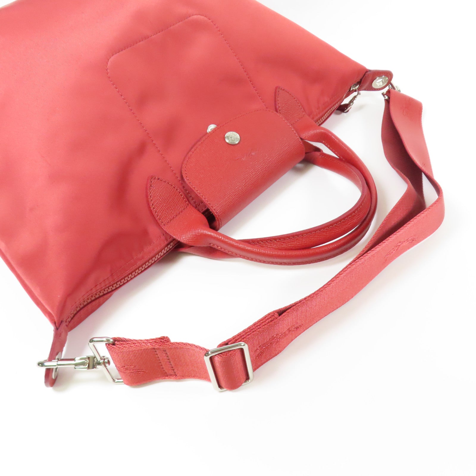 Longchamp 尼龍Hand Bag銀扣手挽肩背兩用袋