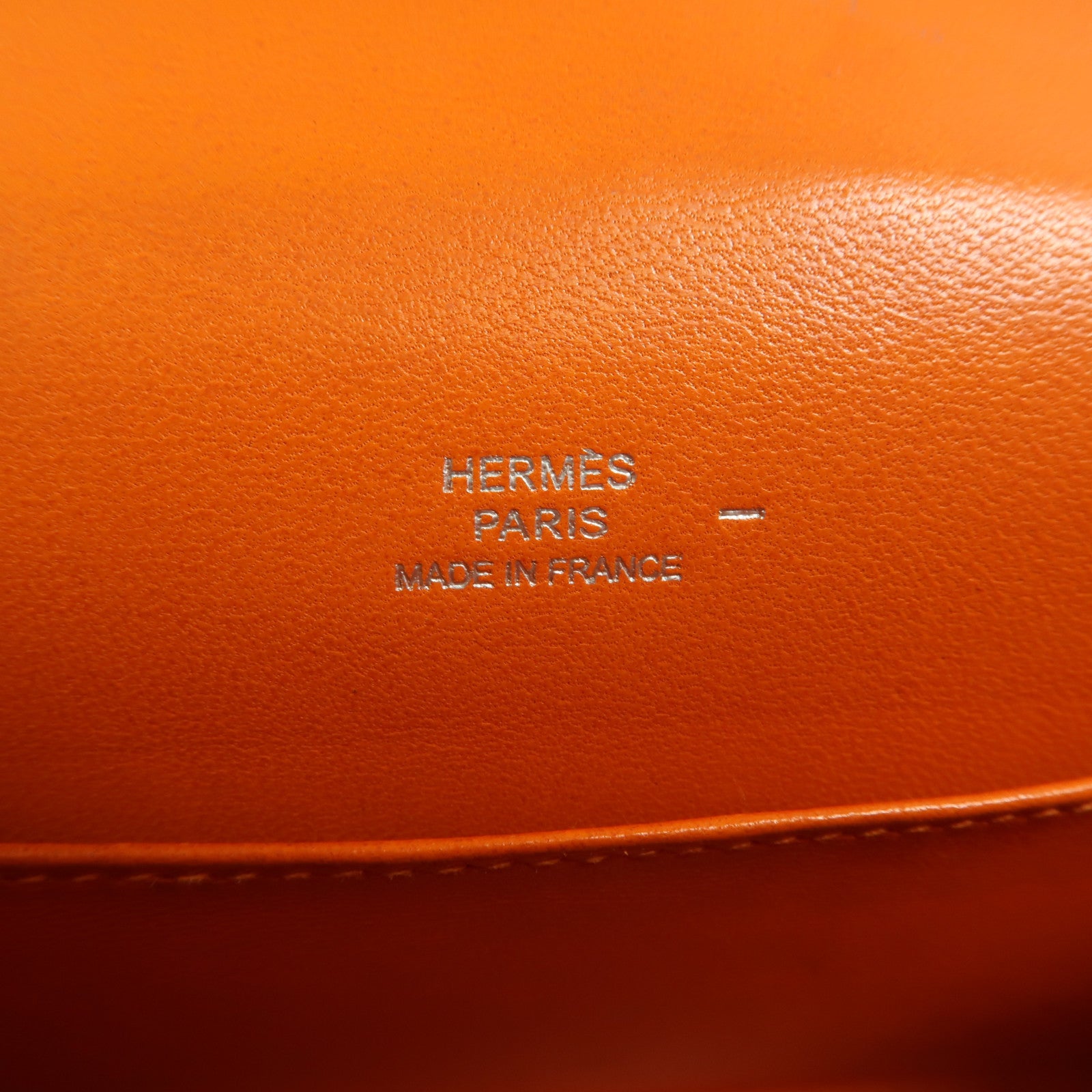 HERMES Lizard皮革Kelly Pochette手挽袋Feu Orange