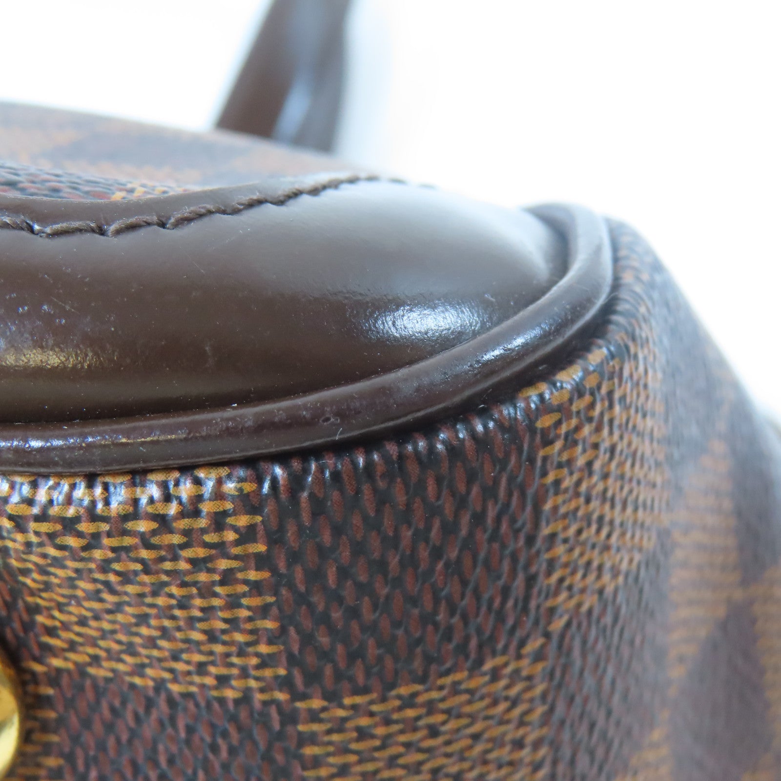 LOUIS VUITTON 【激減優惠】Damier Ebene Verona PM金扣手挽袋啡色