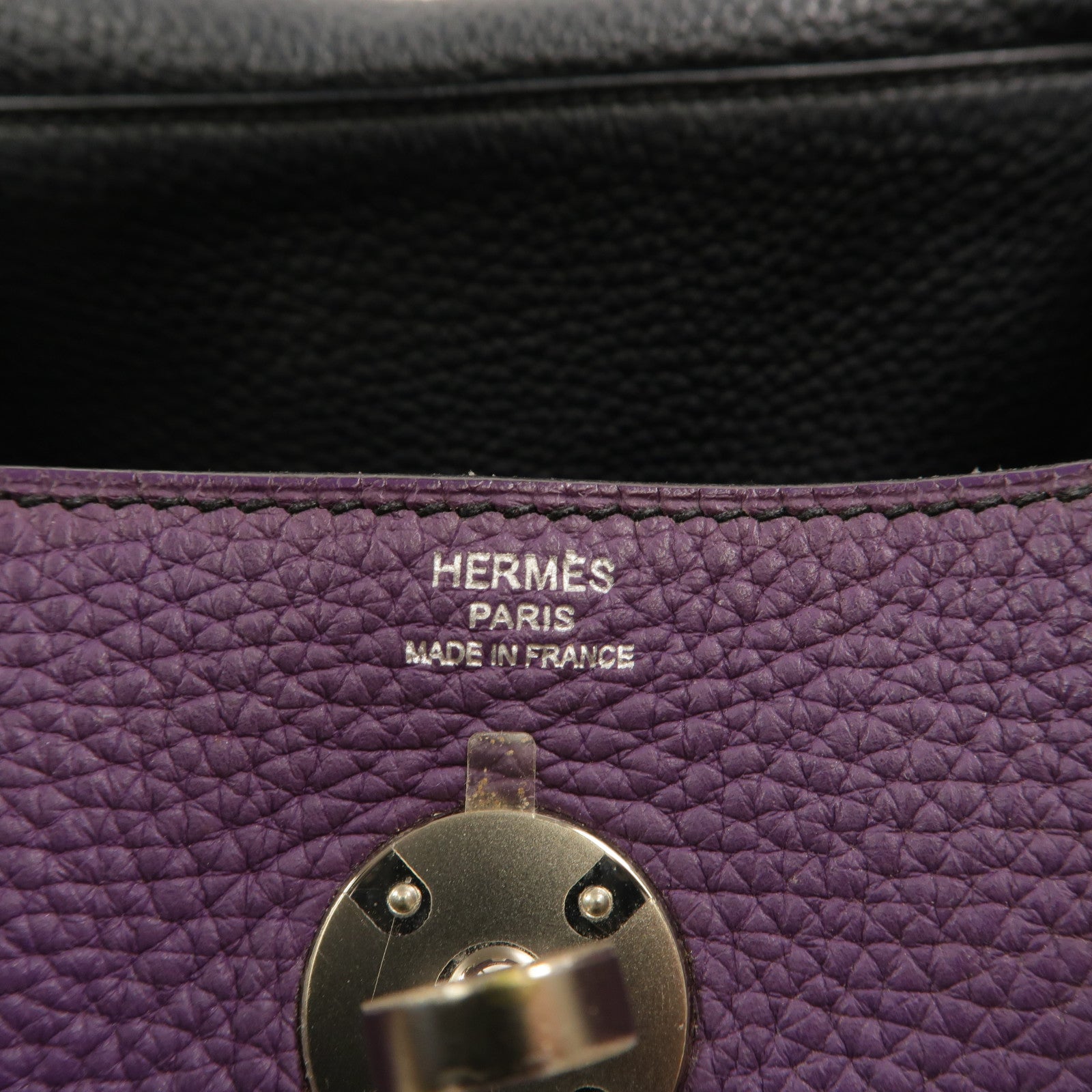 HERMES Clemence皮革Lindy 26手挽肩背兩用袋Ultraviolet