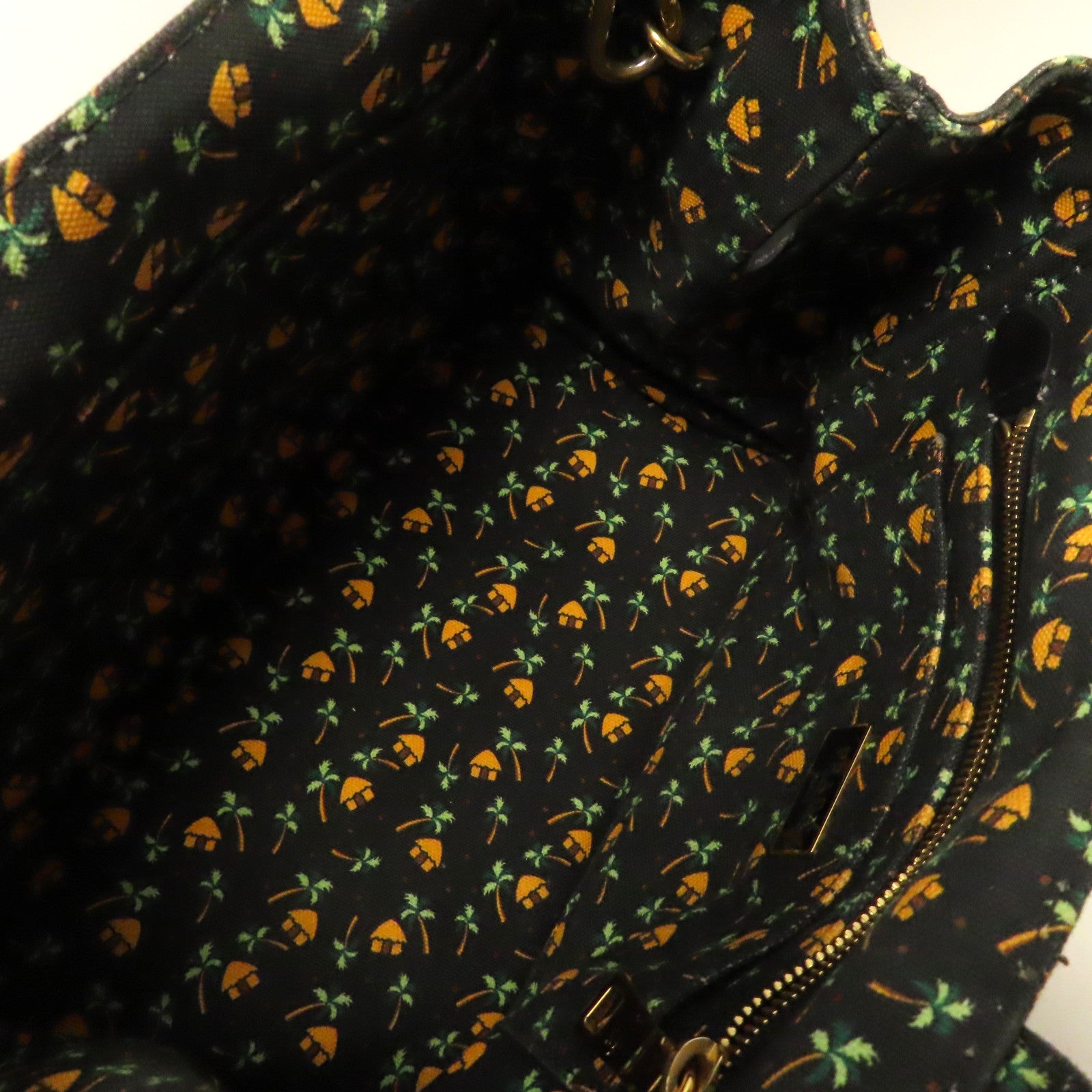 PRADA 【激減優惠】牛仔布Canapa Tote Bag金扣手挽肩背兩用袋黑色