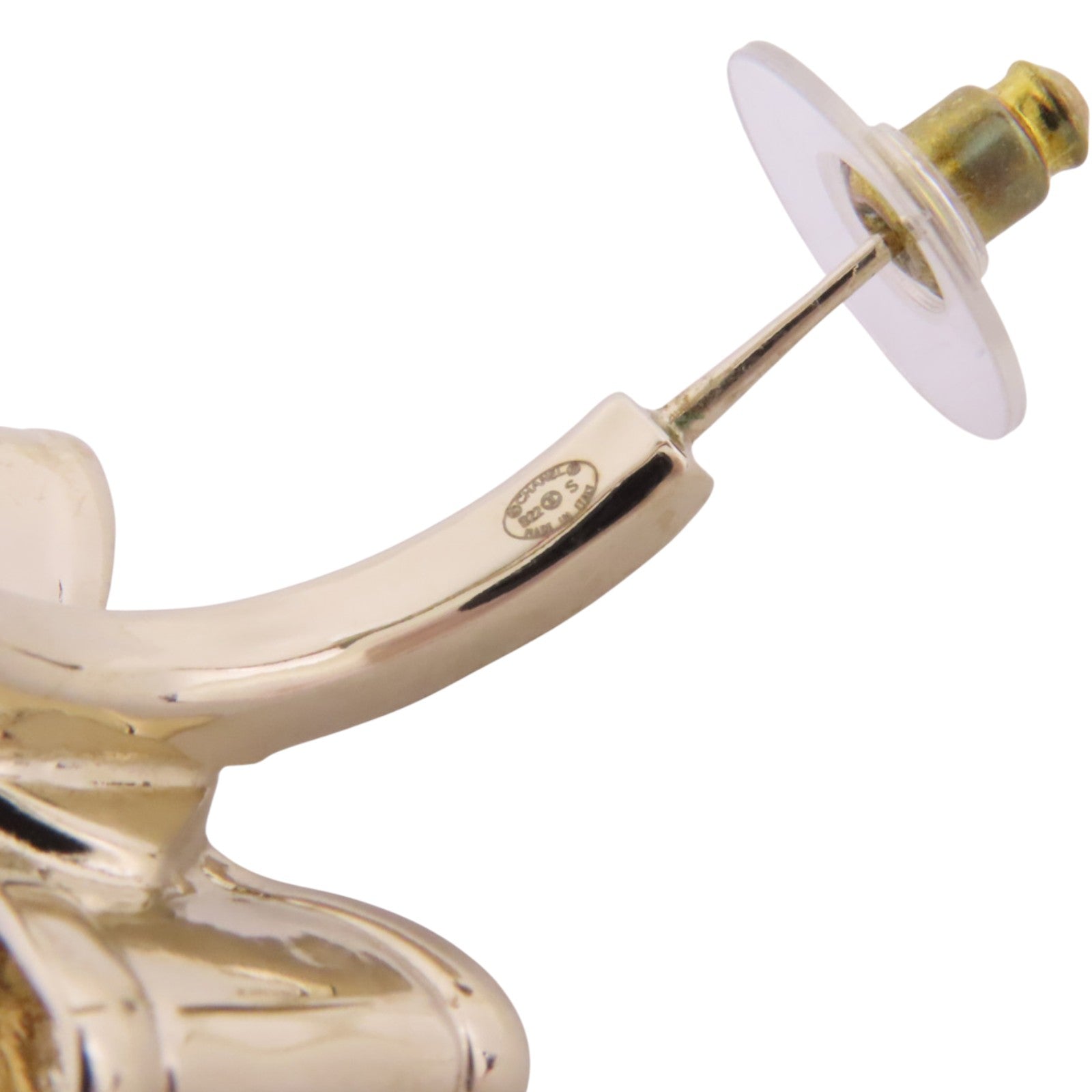 CHANEL 金屬/PVC Earrings金扣耳環