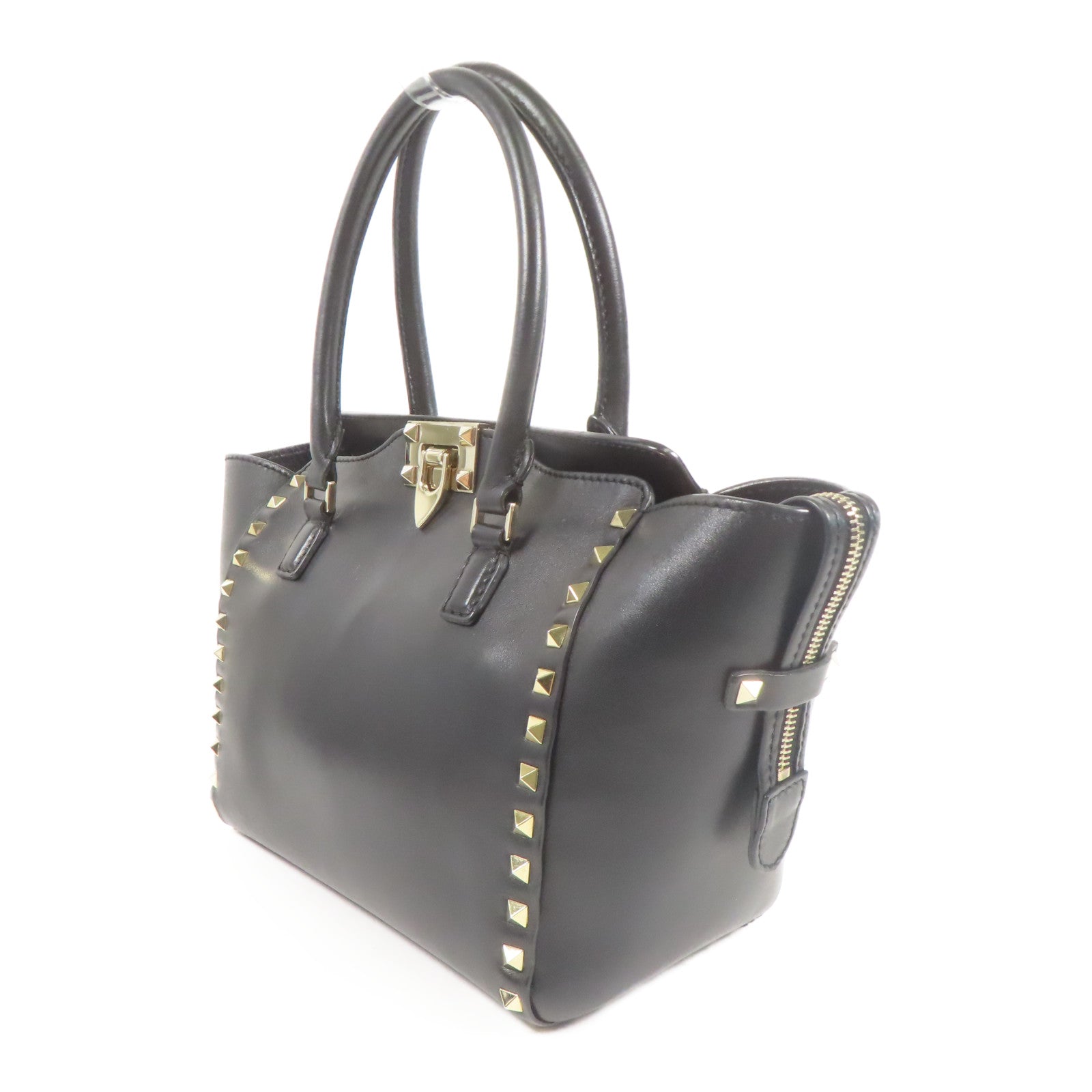 Valentino 牛皮皮革Shoulder Bag金扣手挽肩背兩用袋