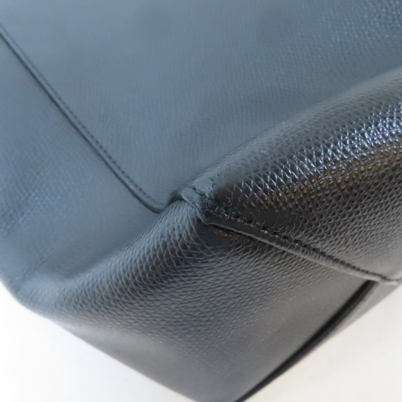 CELINE 牛皮皮革Handbag銀扣手挽袋黑色