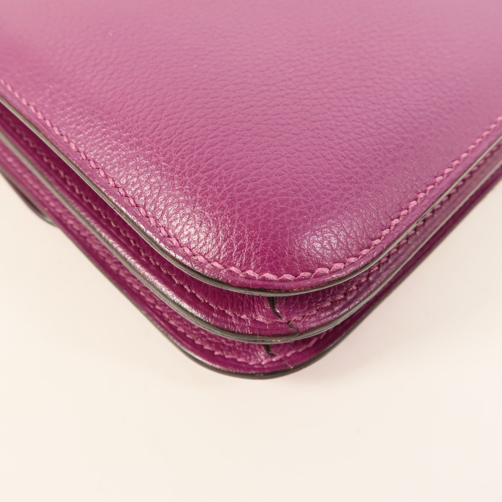 HERMES Evercolor皮革Constance Mini肩背袋Anemone