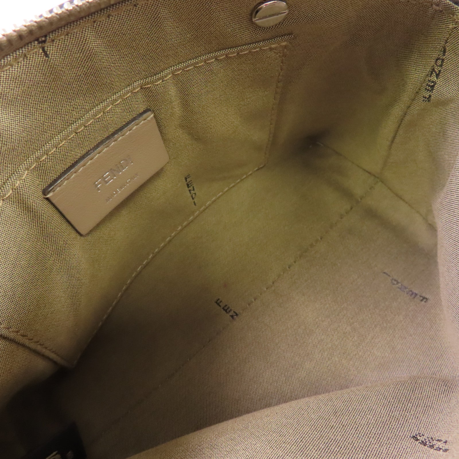 FENDI 牛皮皮革By The Way Mini 2Way Shoulder Bag銀扣手挽肩背兩用袋灰色