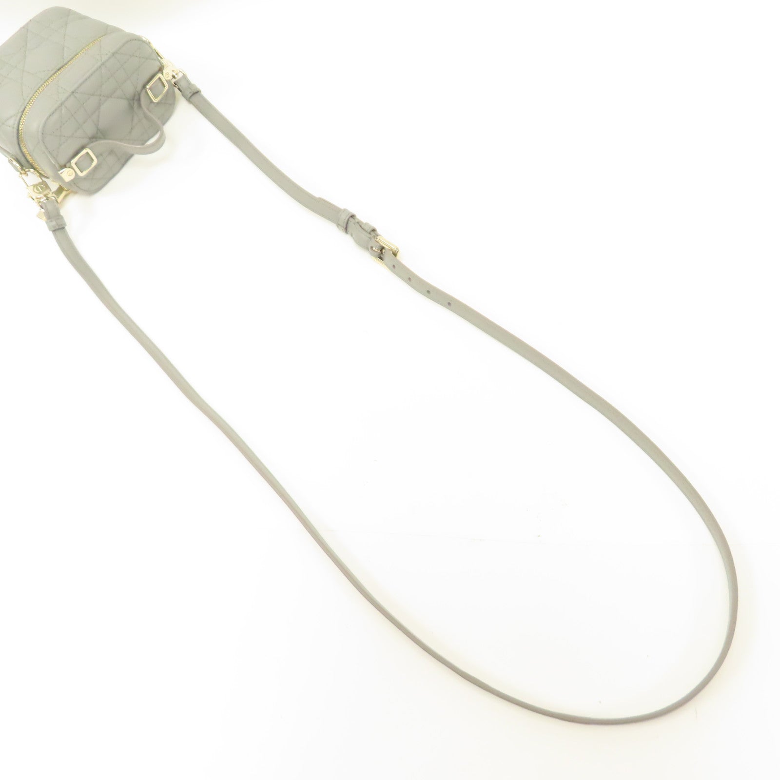Dior 【激減優惠】羊皮皮革Shoulder Bag金扣鏈帶手挽肩背兩用袋藍色