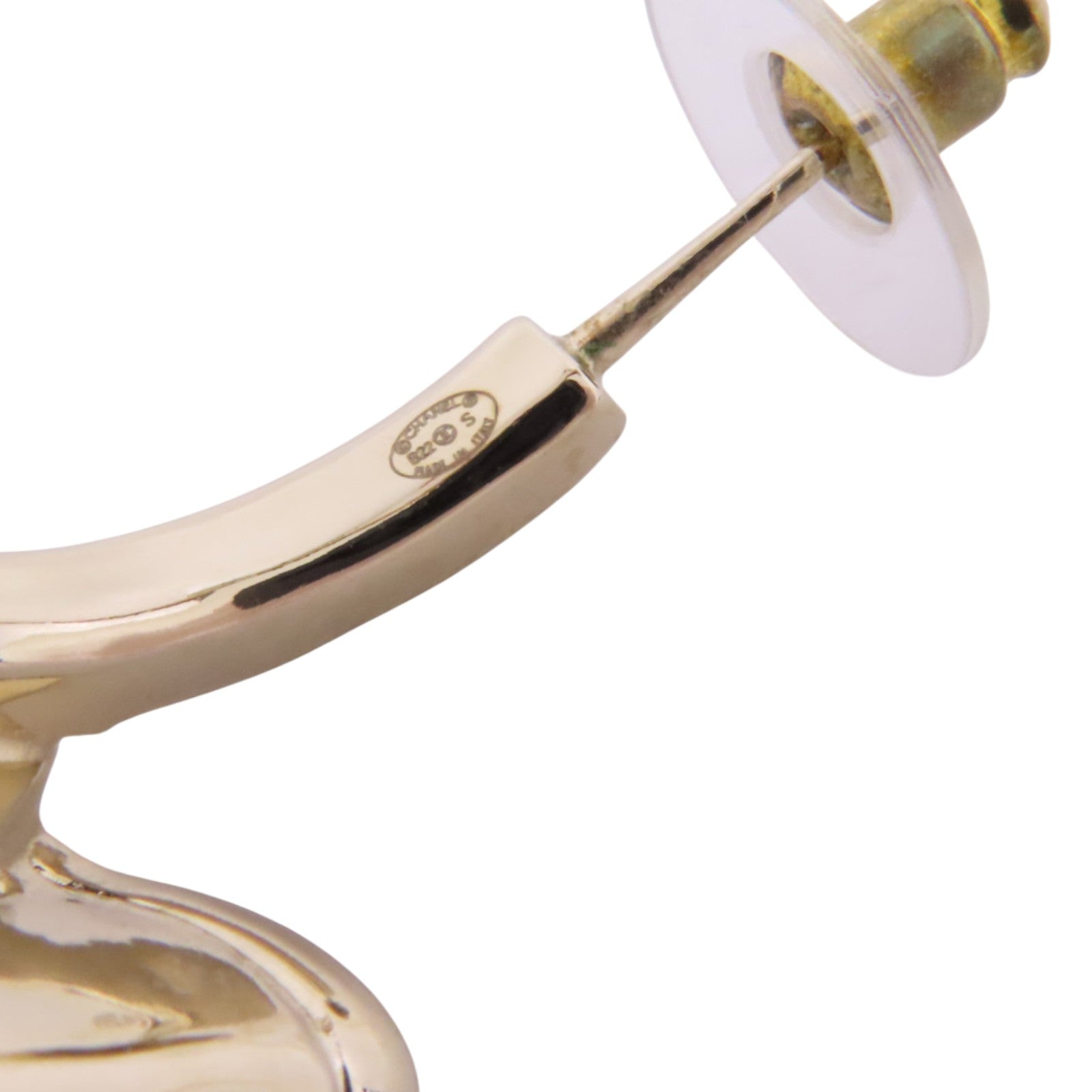 CHANEL 金屬/PVC Earrings金扣耳環