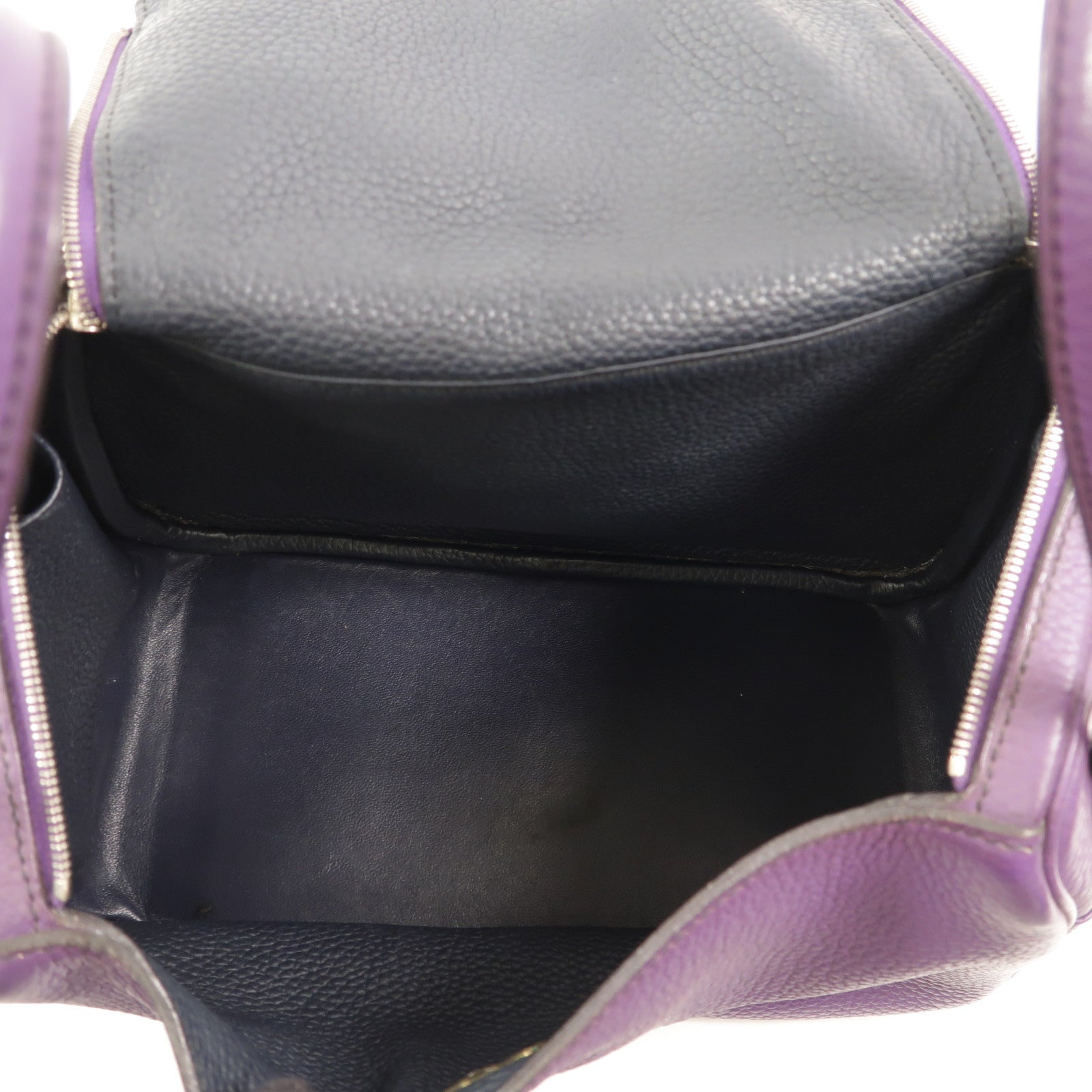HERMES Clemence皮革Lindy 26手挽肩背兩用袋Ultraviolet