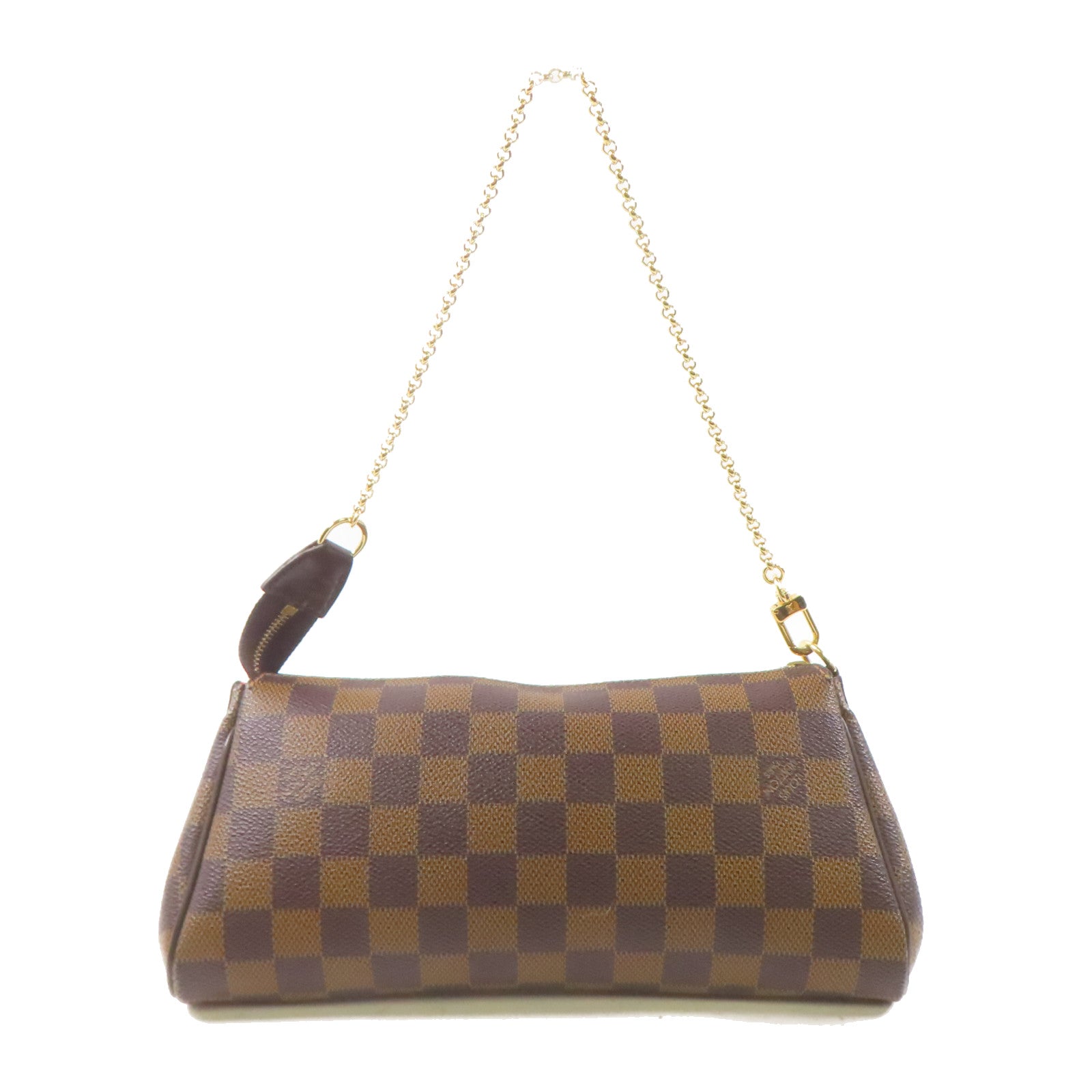 LOUIS VUITTON Damier Eva金扣手挽肩背兩用袋棕色