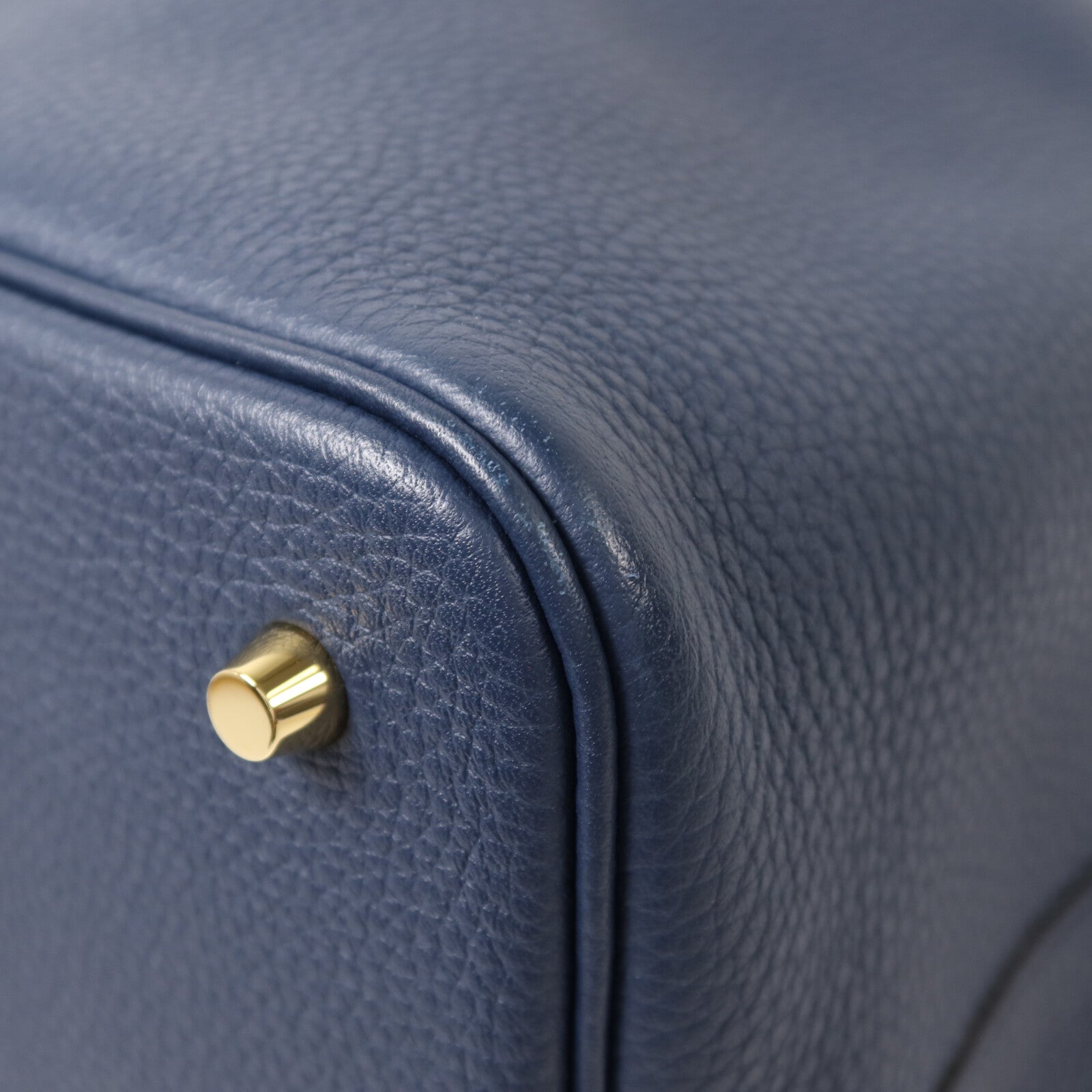 HERMES Clemence皮革 Picotin MM手挽袋Bleu De Prusse
