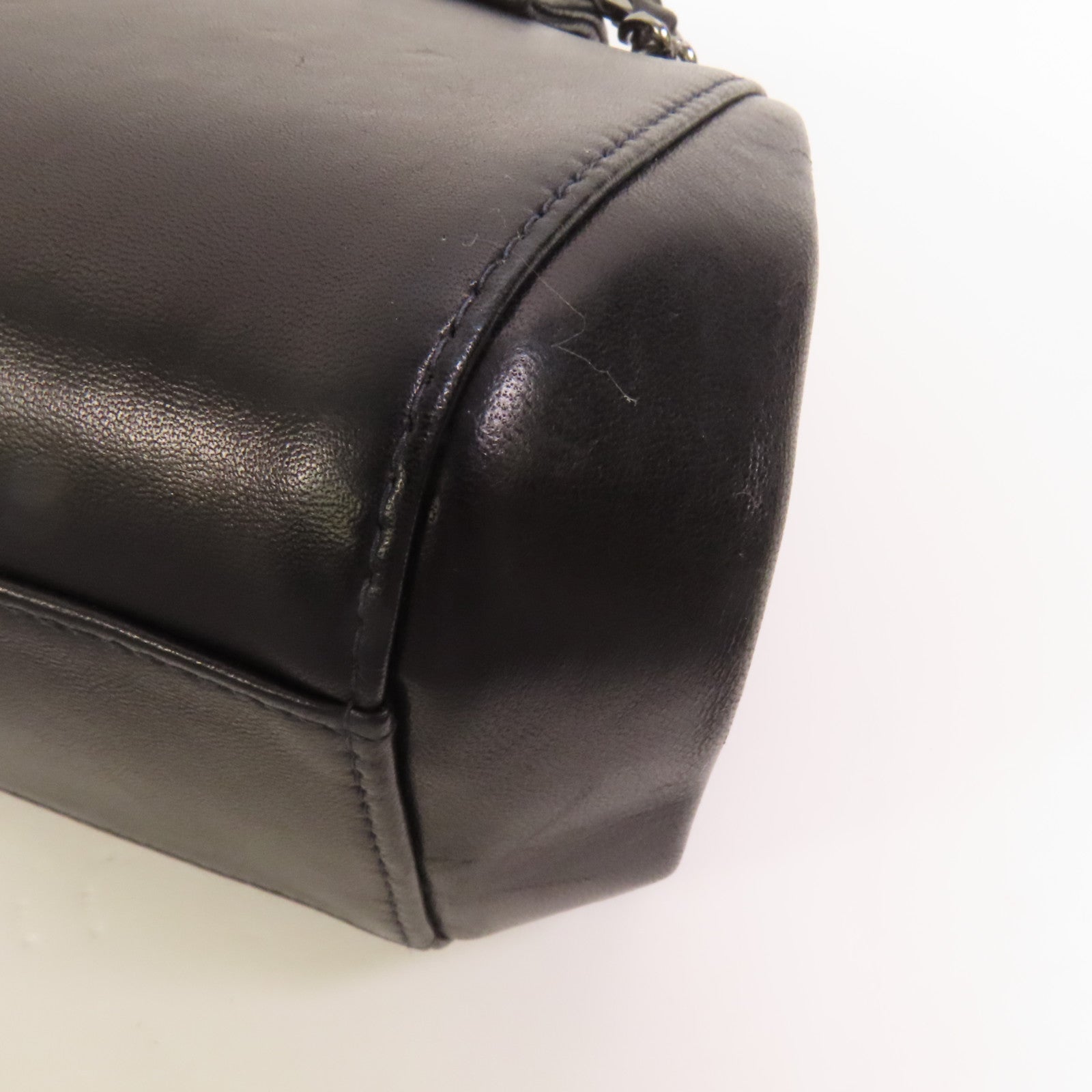 CHANEL 羊皮皮革Shoulder Bag銀扣鏈帶肩背袋