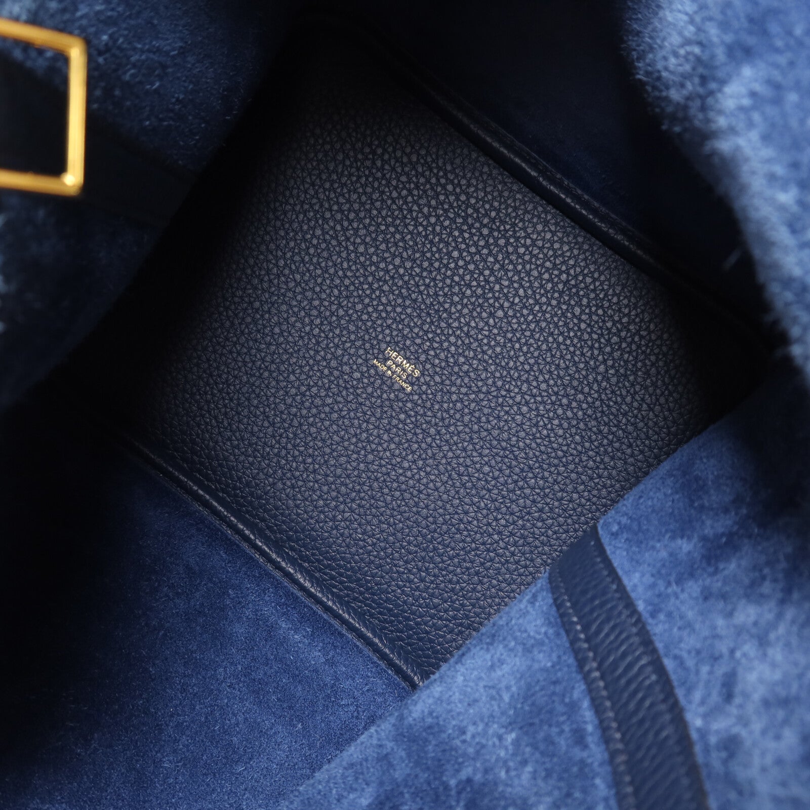 HERMES Clemence皮革 Picotin MM手挽袋Bleu De Prusse
