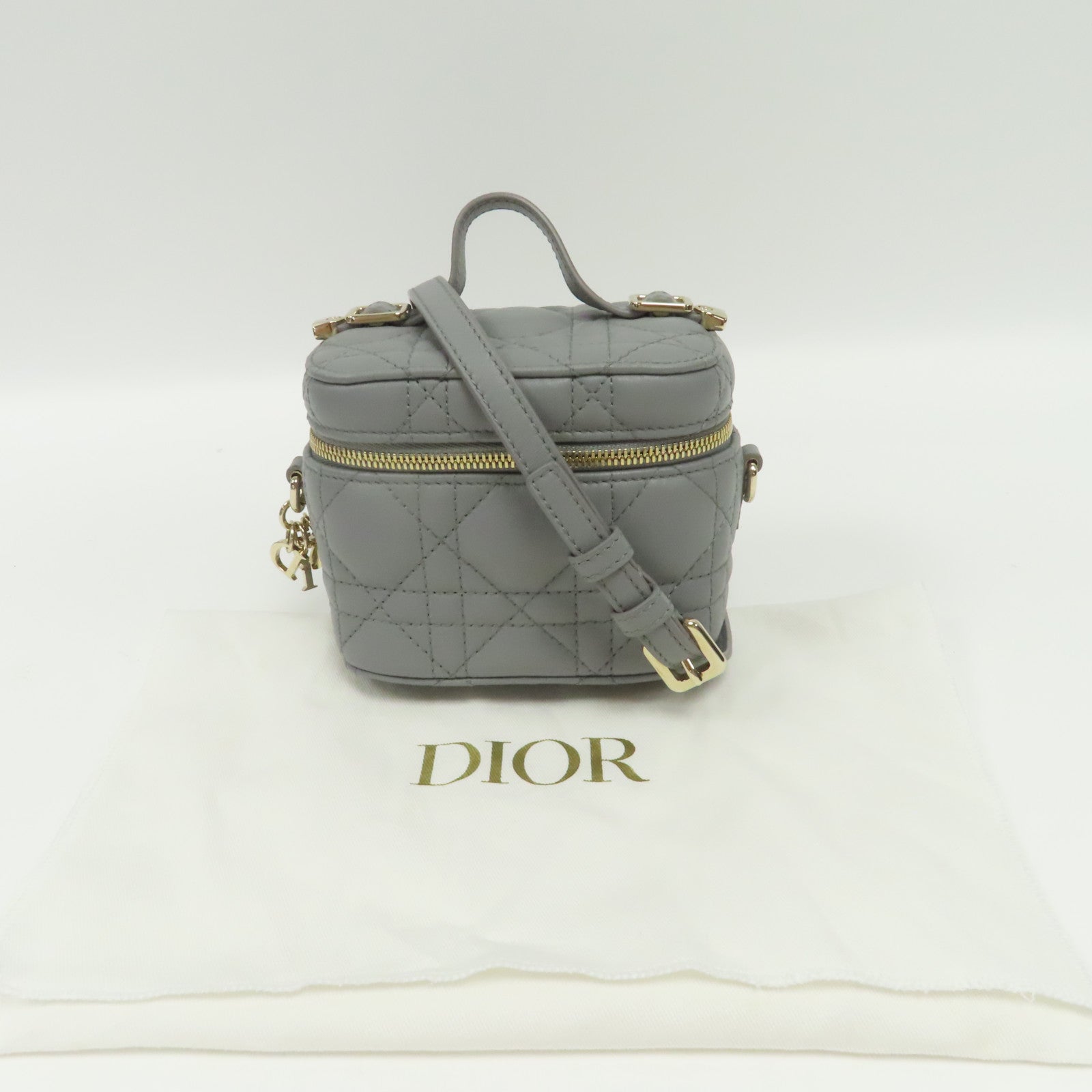 Dior 【激減優惠】羊皮皮革Shoulder Bag金扣鏈帶手挽肩背兩用袋藍色