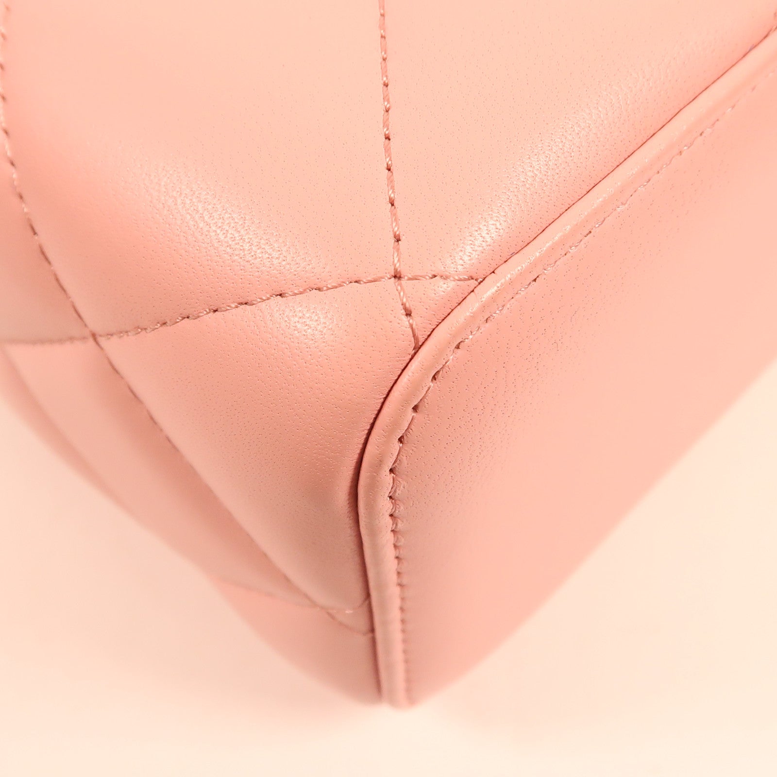 CHANEL CC GHW Vanity Chain Shoulder Bag Lambskin Leather Pink
