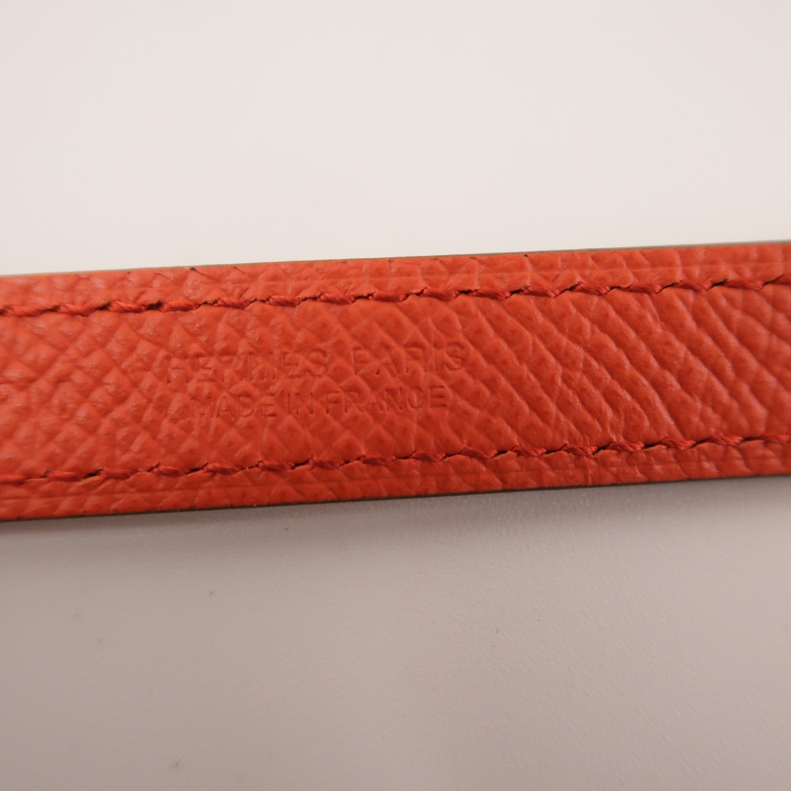 HERMES Swift皮革/Epsom皮革Lucky 15 Belt皮帶Rose Jaipur/Naturel