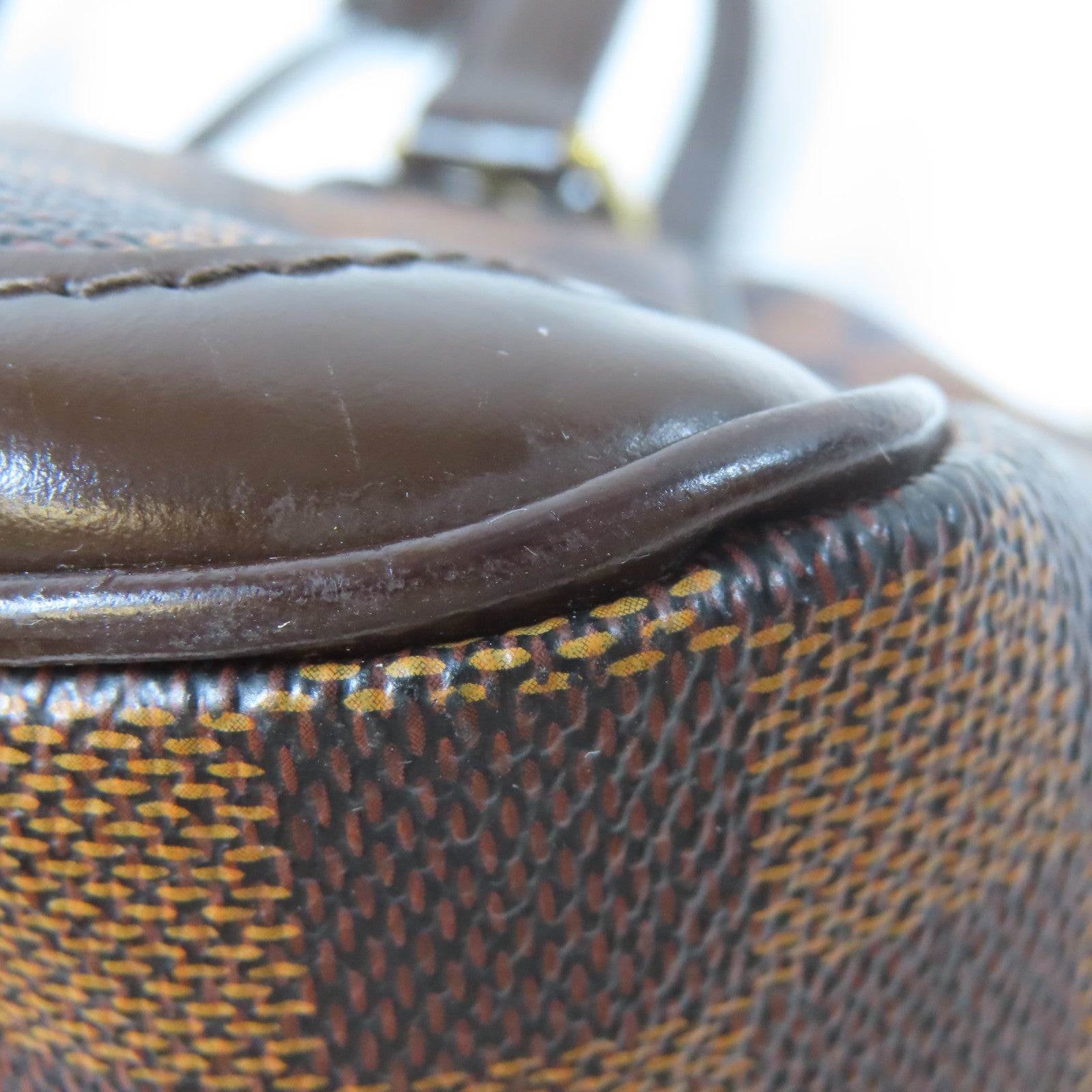 LOUIS VUITTON 【激減優惠】Damier Ebene Verona PM金扣手挽袋啡色