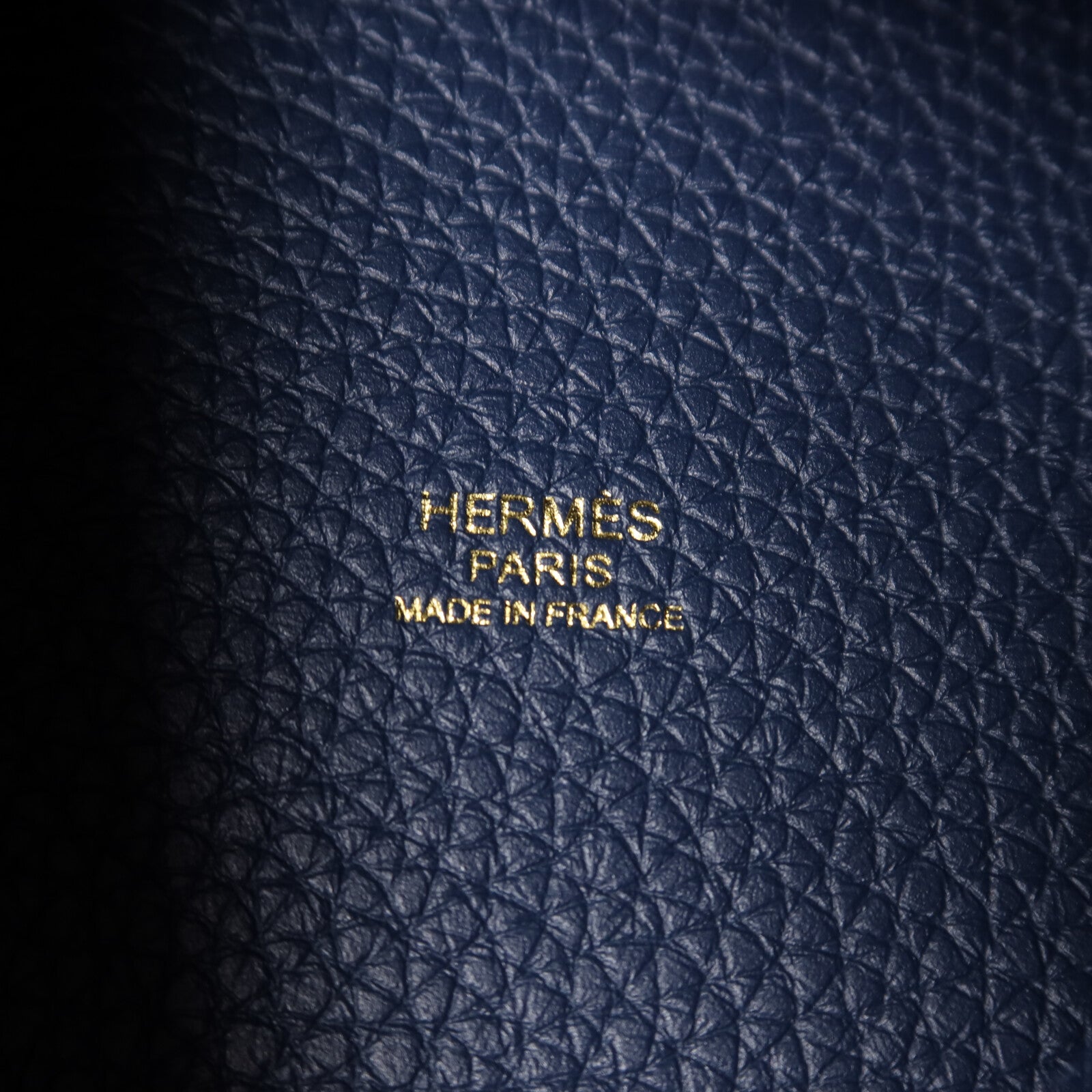 HERMES Clemence皮革 Picotin MM手挽袋Bleu De Prusse