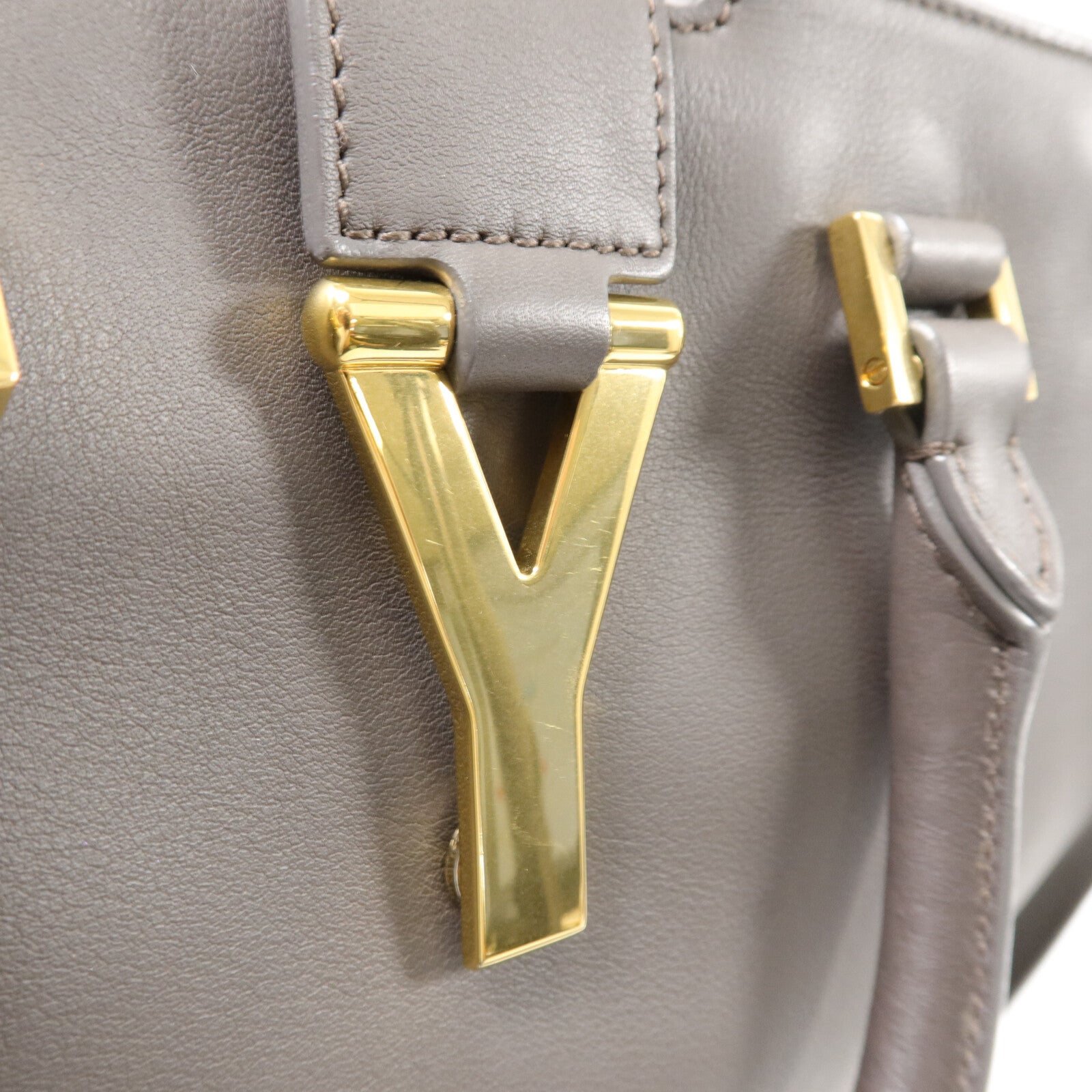 YVES SAINT LAURENT 牛皮皮革Cabas Y手挽肩背兩用袋