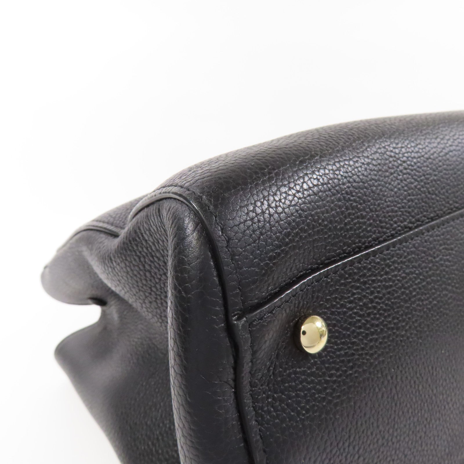 CHANEL 牛皮皮革2 Way Shoulder金扣手挽肩背兩用袋