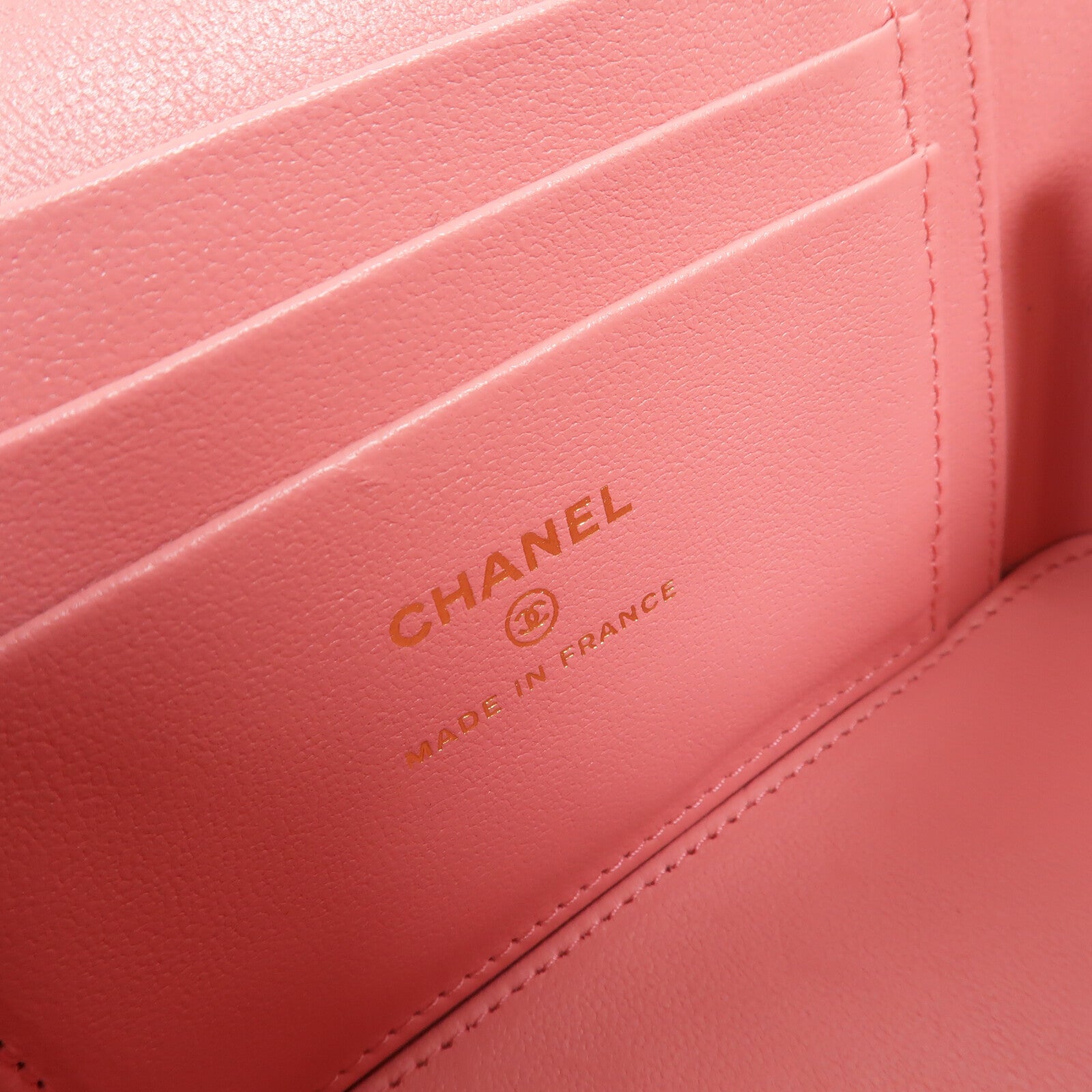 CHANEL 羊皮皮革Handle Vanity Case鏈帶手挽肩背兩用袋
