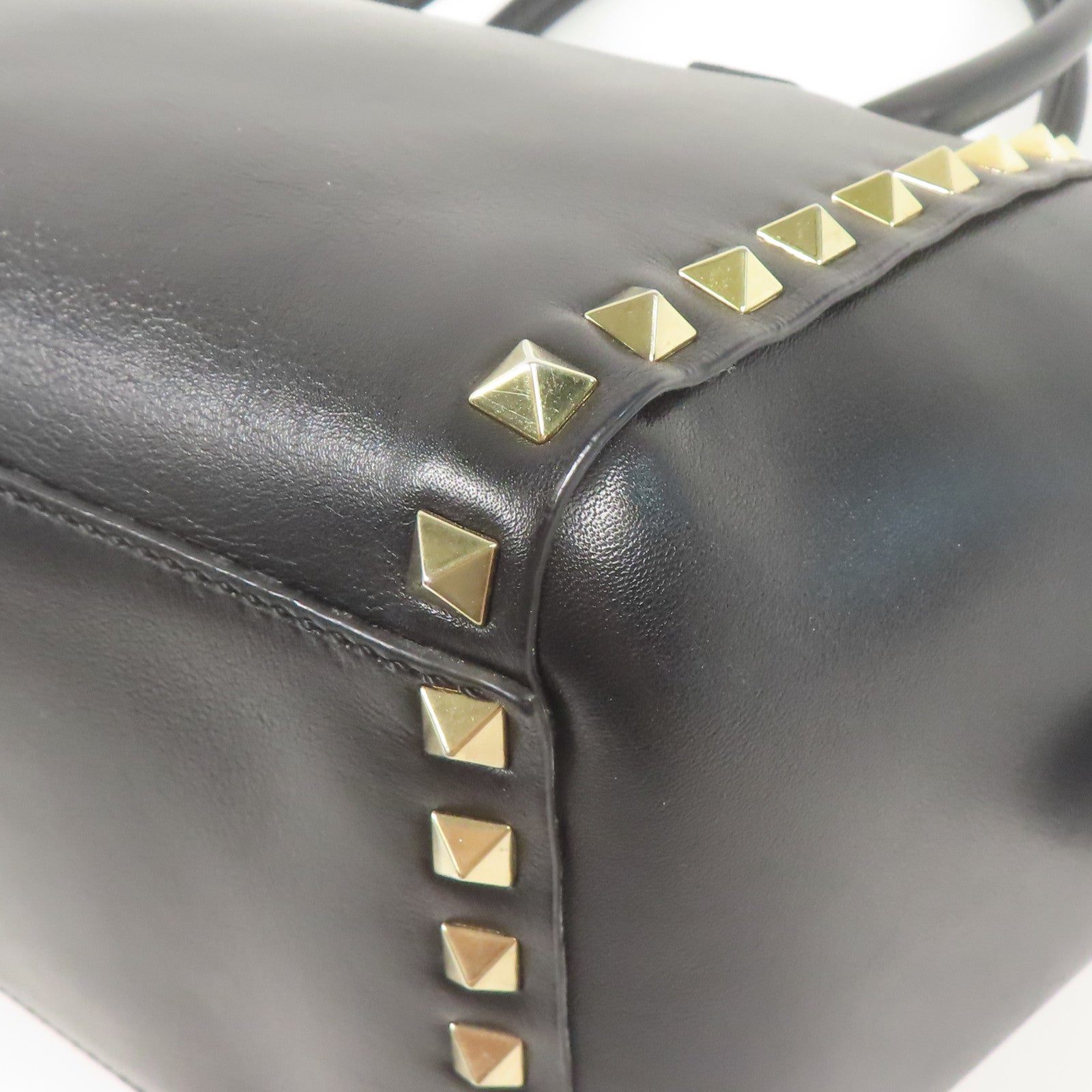 Valentino 牛皮皮革Shoulder Bag金扣手挽肩背兩用袋
