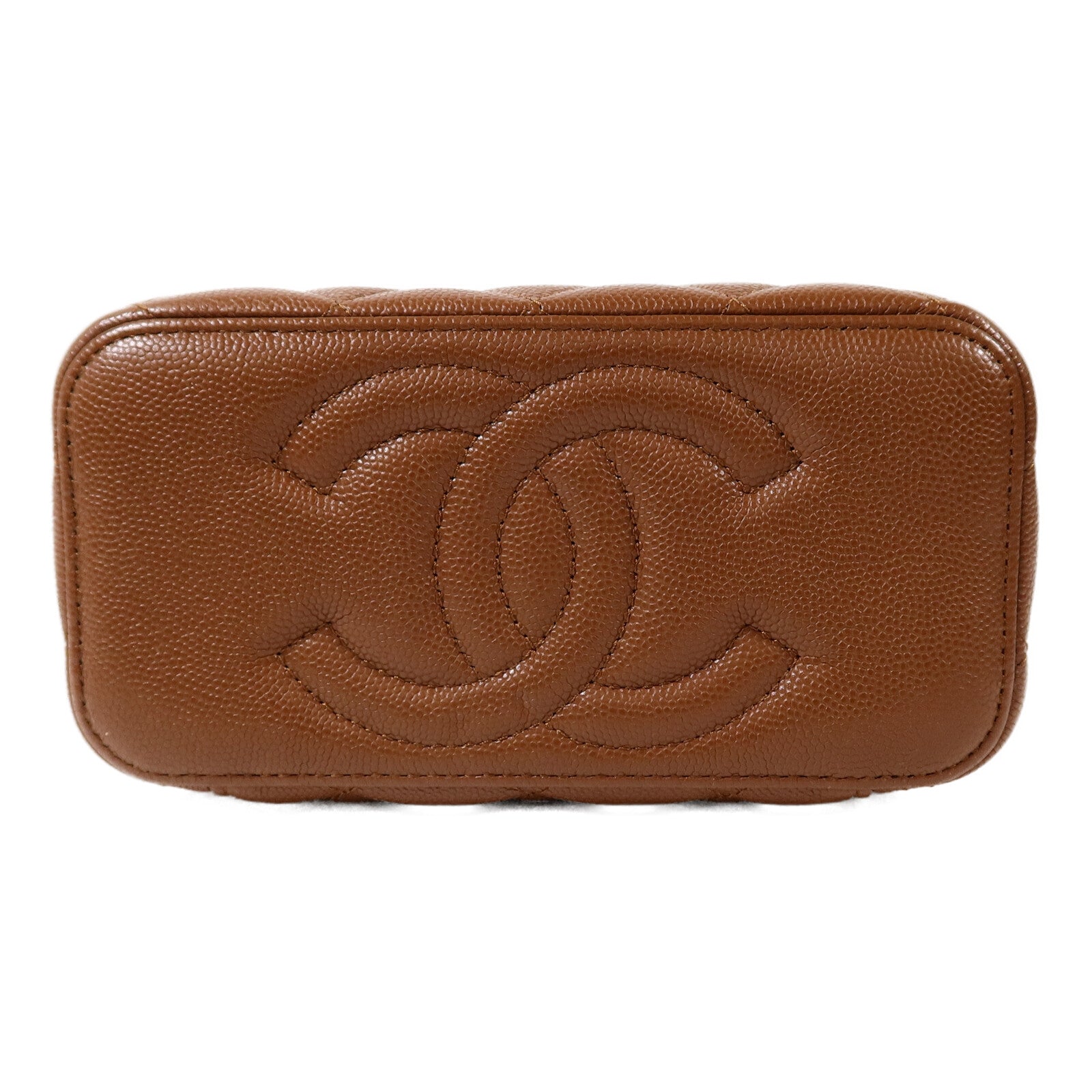 CHANEL 牛皮皮革Vanity Case鏈帶肩背袋