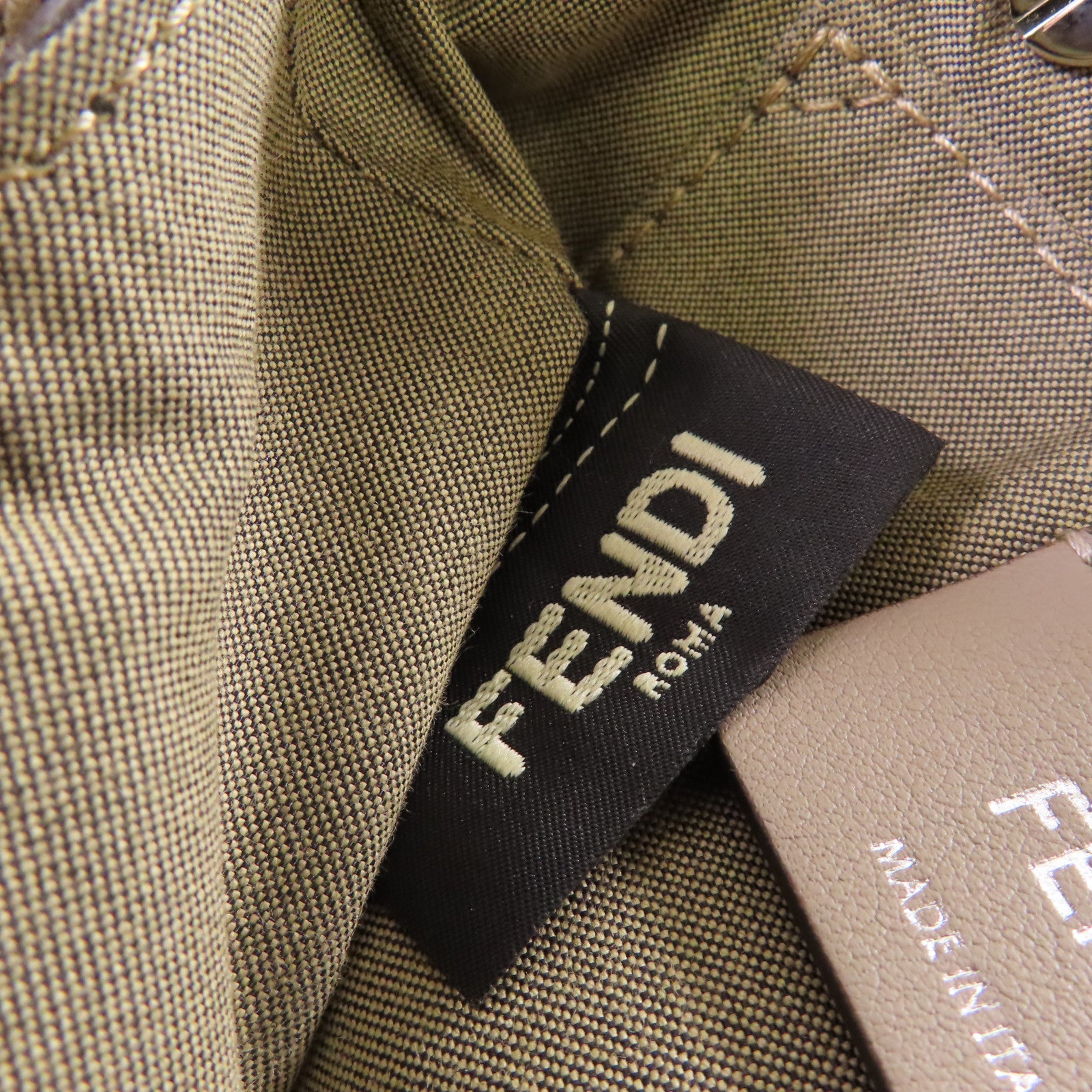 FENDI 牛皮皮革By The Way Mini 2Way Shoulder Bag銀扣手挽肩背兩用袋灰色