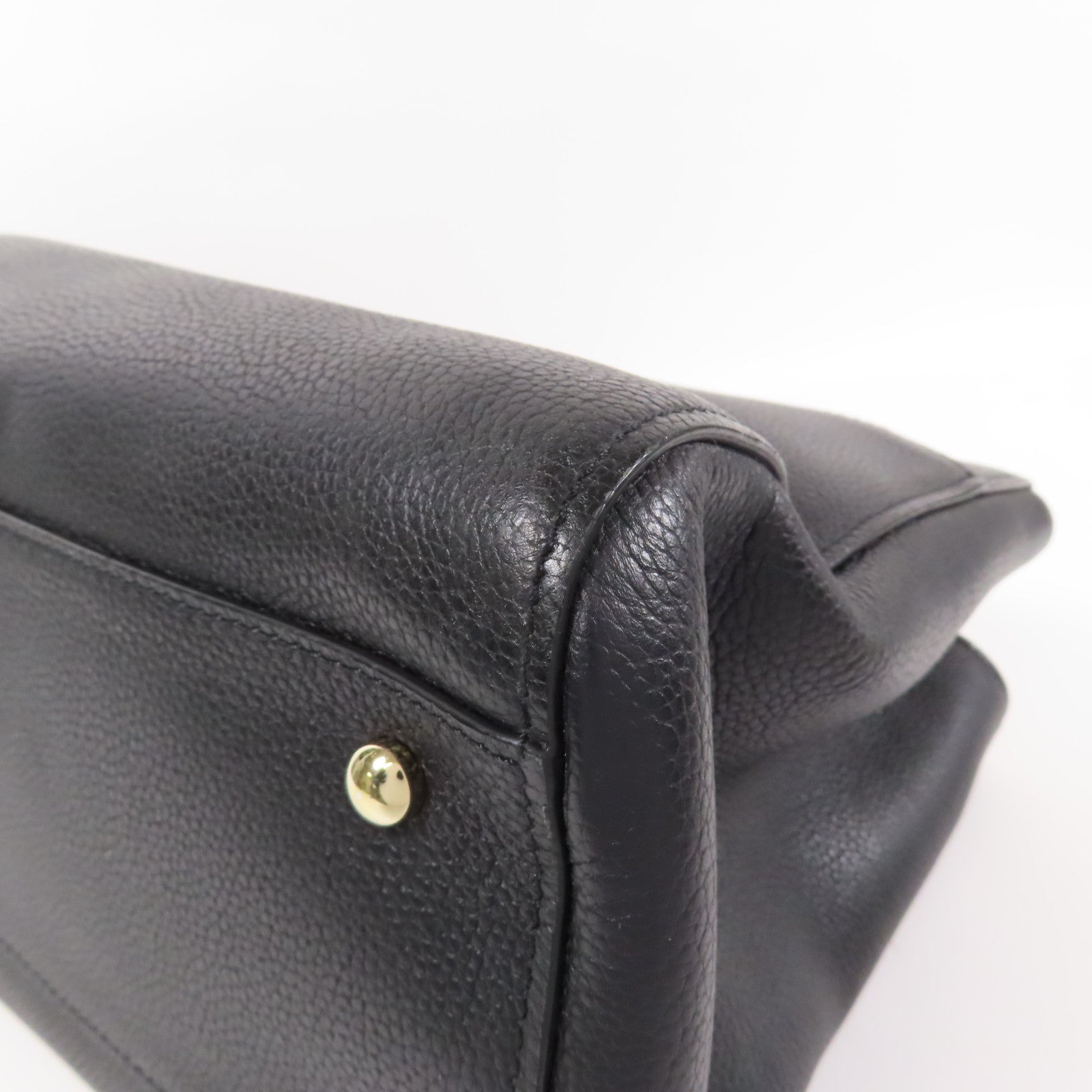 CHANEL 牛皮皮革2 Way Shoulder金扣手挽肩背兩用袋