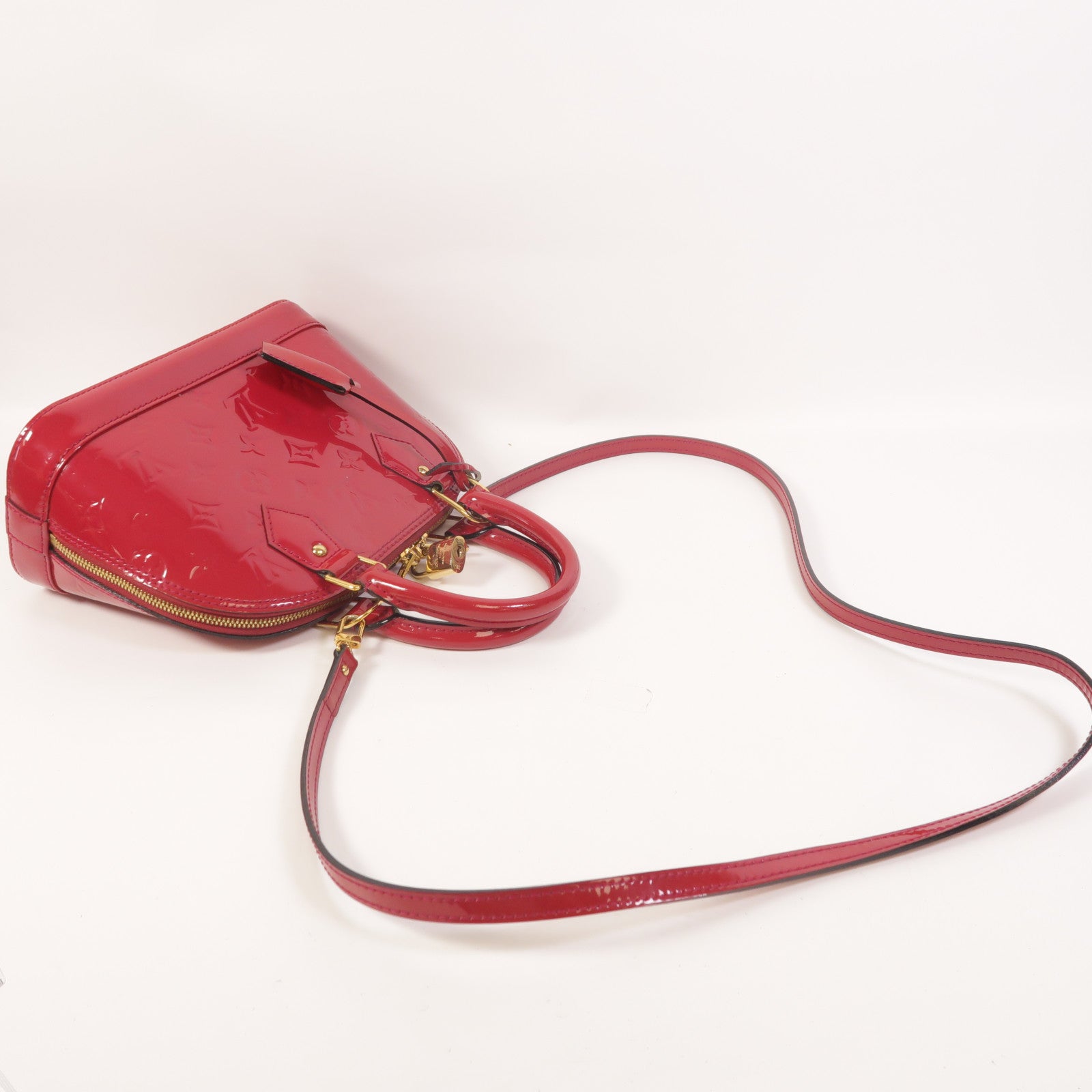 LOUIS VUITTON Monogram Vernis Alma BB手挽肩背兩用袋