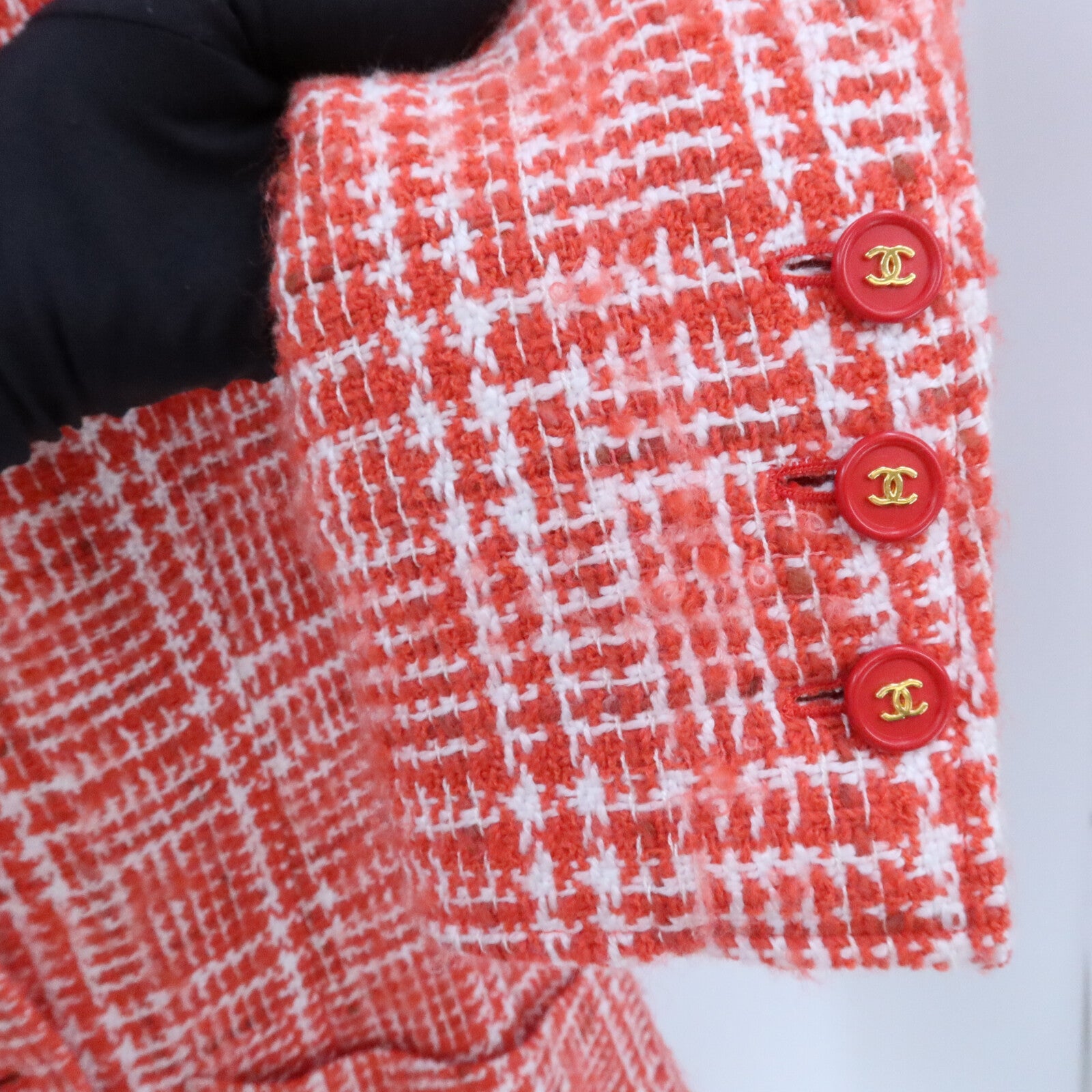 CHANEL Wool/Acrvlic/MohairTweed Long Coat大衣