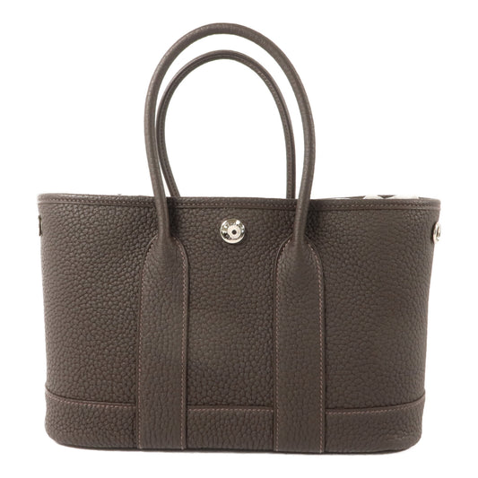 HERMES Negonda皮革Mini Garden Party手挽袋Bai-Brun