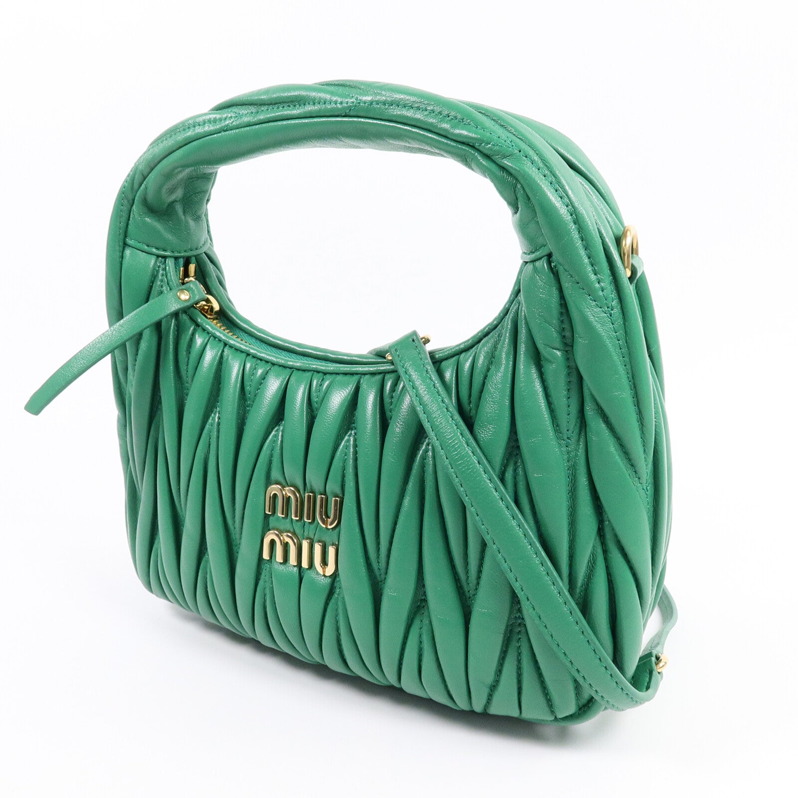 Miu Miu 牛皮皮革Wander Matelasse手挽肩背兩用袋