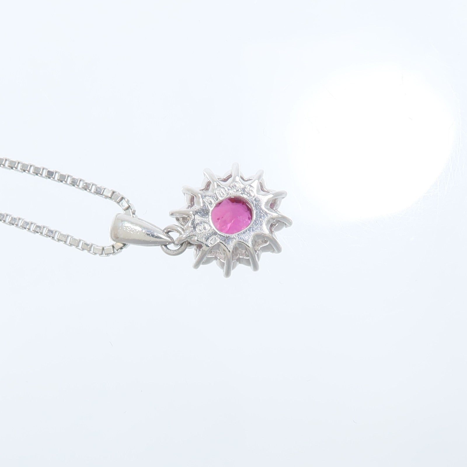 JEWELRY PT900/PT850鉑金Ruby Diamond Necklace紅寶石/鑽石項鍊