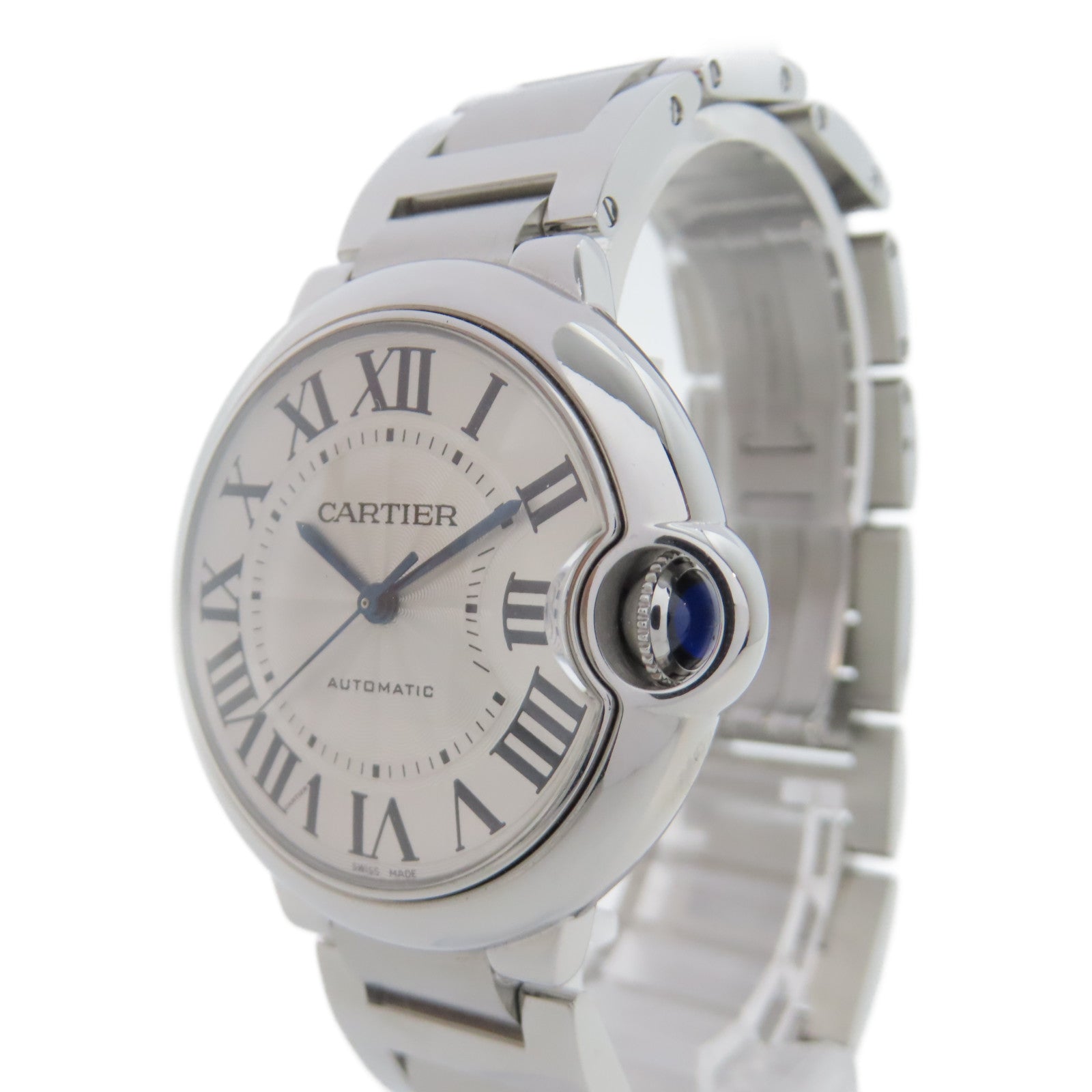 CARTIER Ballon Bleu不鏽鋼手錶自動機芯銀色
