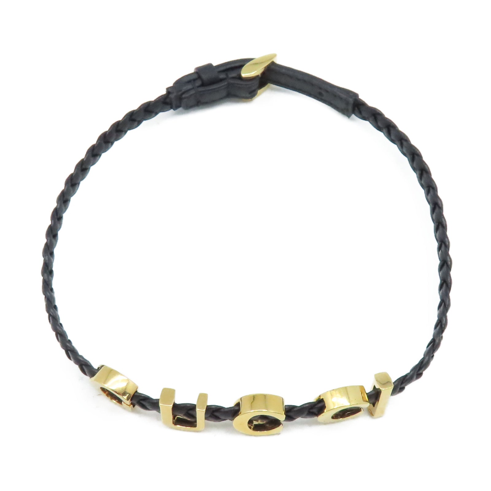 GUCCI 【激減優惠】牛皮皮革Gucci Choker項圈黑色/金色