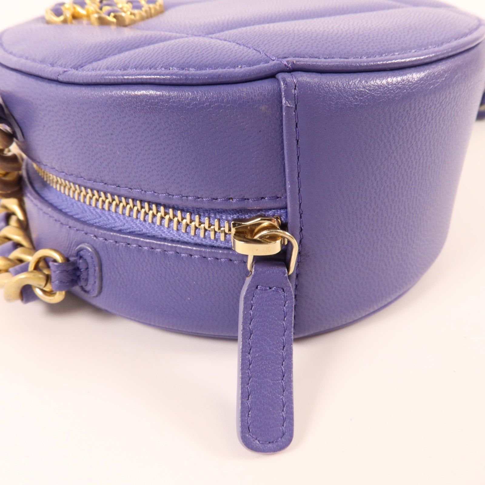 CHANEL 羊皮皮革Chanel 19 Round Clutch With Chain鏈帶肩背袋