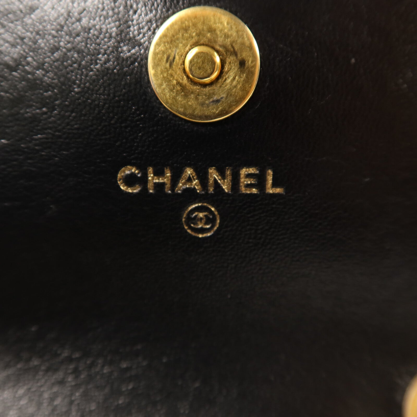 CHANEL 羊皮皮革Chain Shoulder金扣鏈帶肩背袋