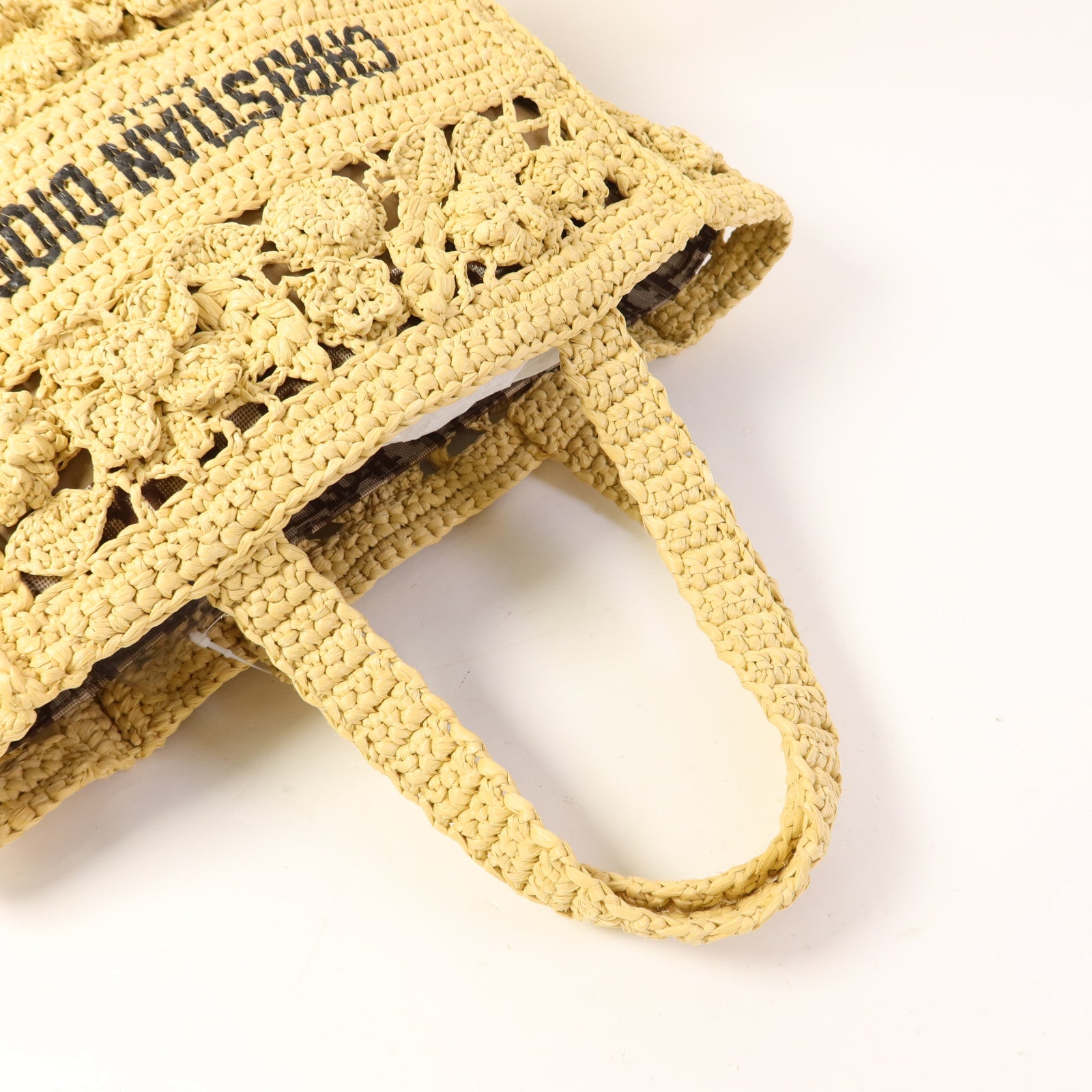 Dior 拉菲草Small Book Tote金扣手挽袋