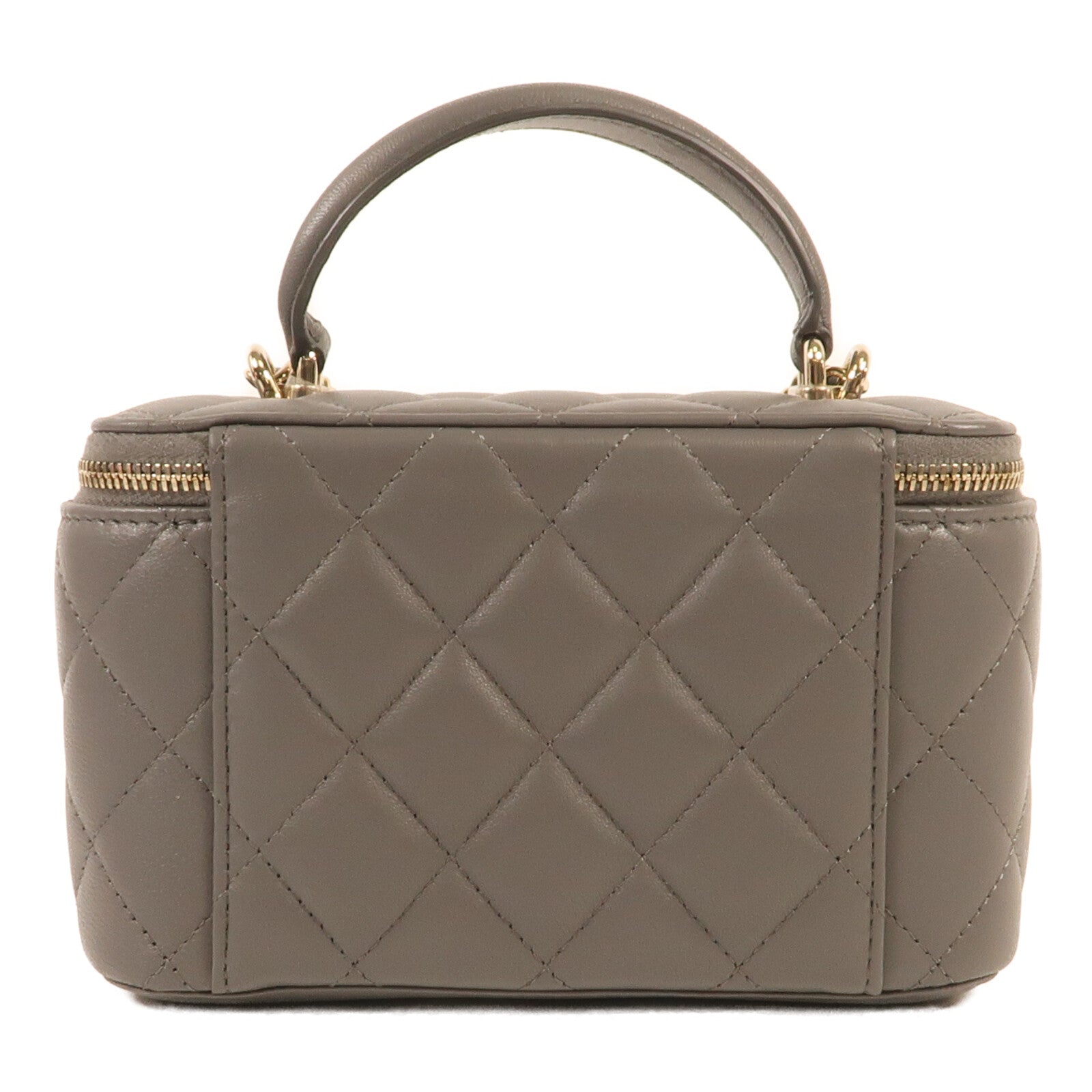 CHANEL 羊皮皮革Top-Handle Vanity Case金扣鏈帶肩背袋