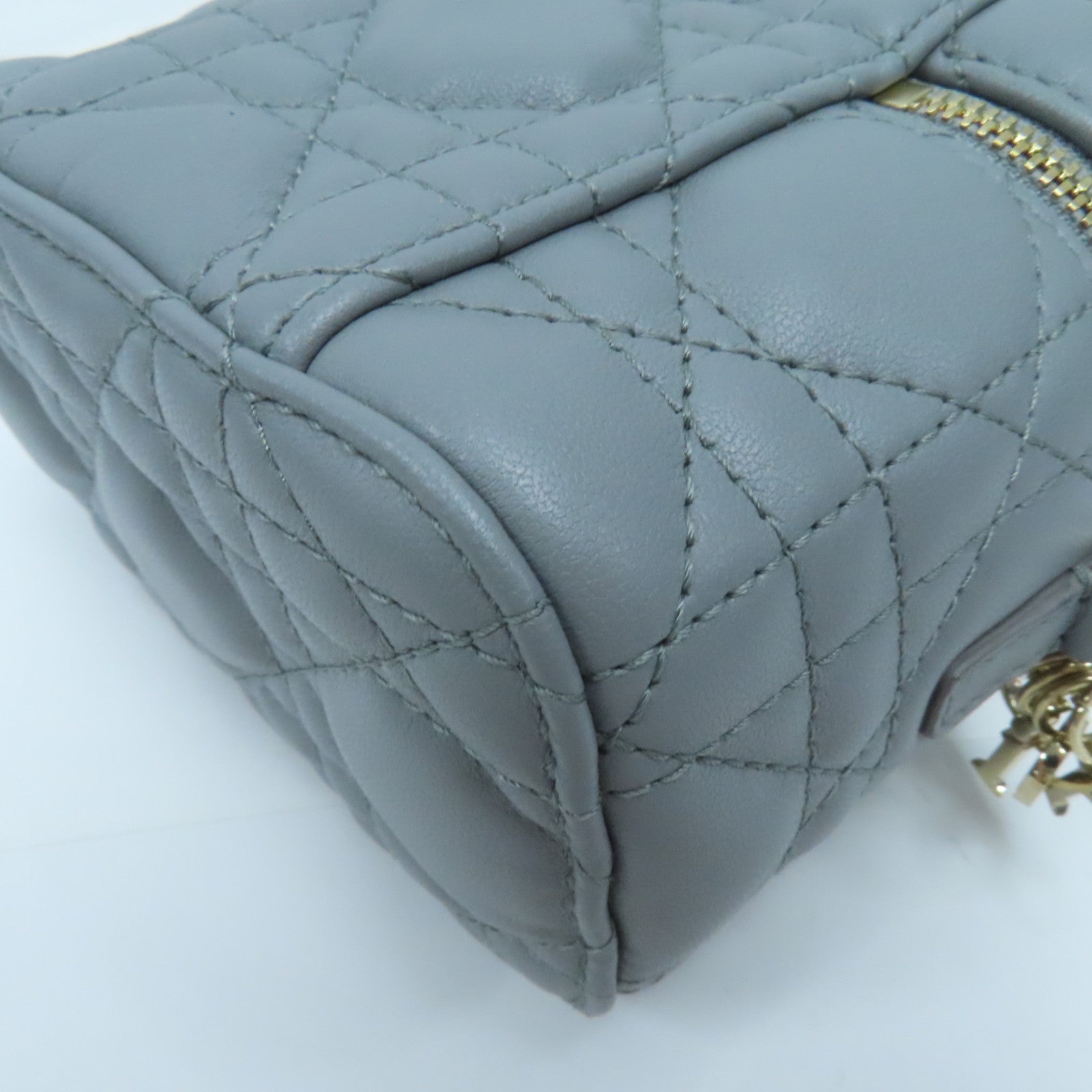 Dior 【激減優惠】羊皮皮革Shoulder Bag金扣鏈帶手挽肩背兩用袋藍色