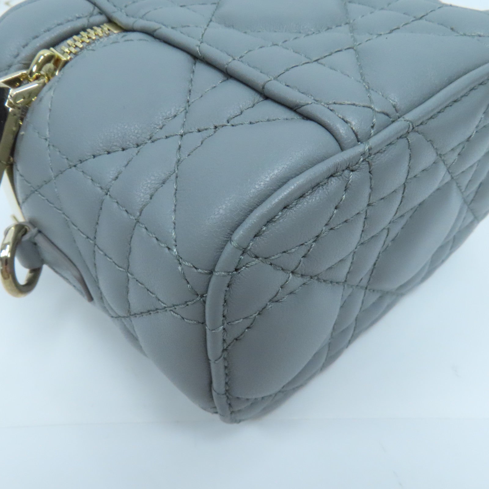 Dior 【激減優惠】羊皮皮革Shoulder Bag金扣鏈帶手挽肩背兩用袋藍色