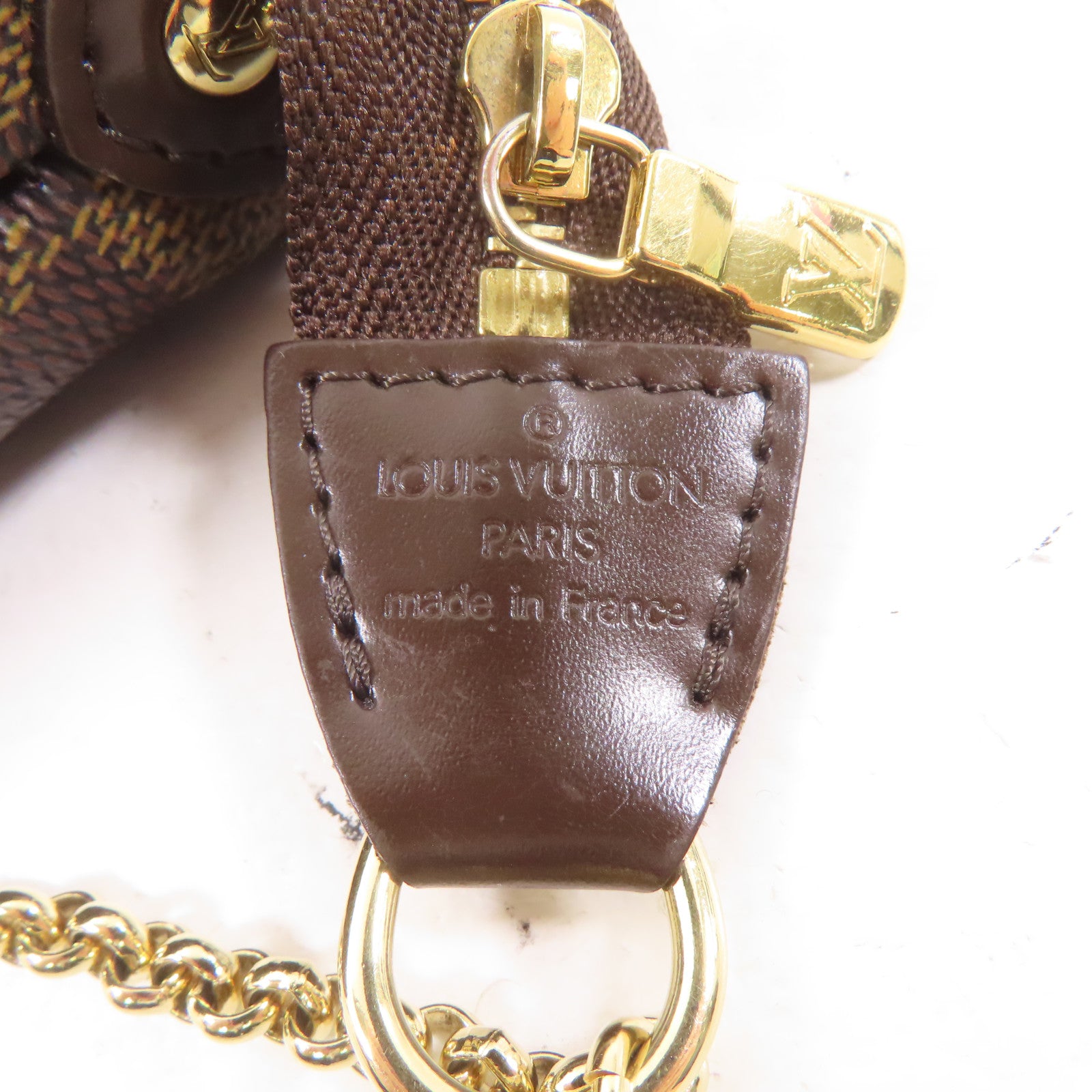 LOUIS VUITTON Damier Eva金扣手挽肩背兩用袋棕色